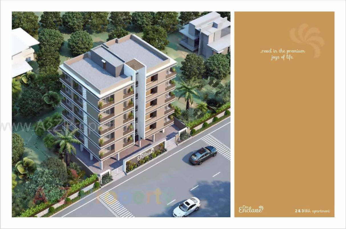 3D Elevation of real estate project Om Enclave located at Raiya, Rajkot, Gujarat