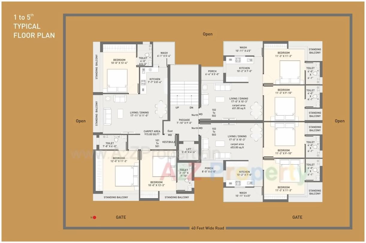 Layout of real estate project Om Enclave located at Raiya, Rajkot, Gujarat
