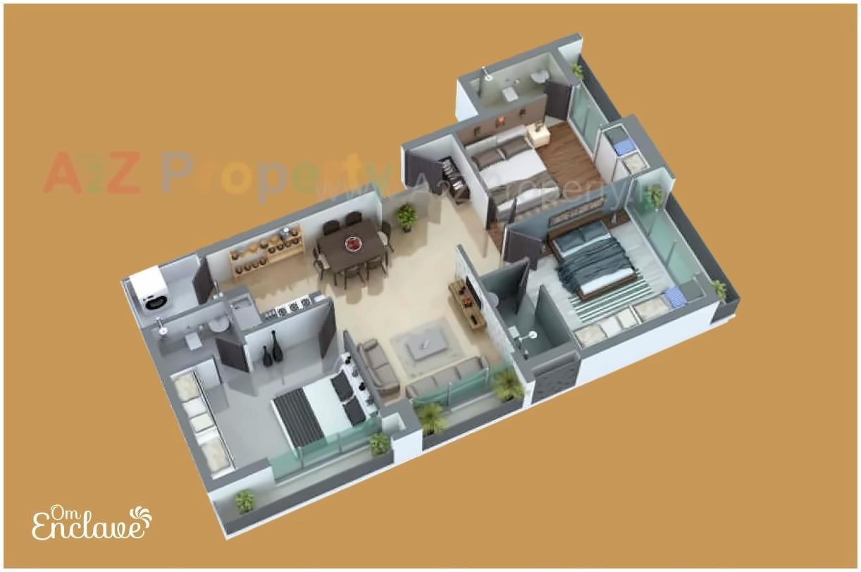Layout of real estate project Om Enclave located at Raiya, Rajkot, Gujarat