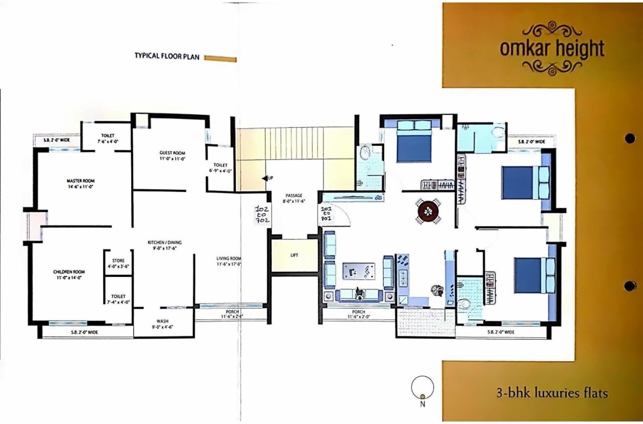 Layout of real estate project Omkar Hight located at Rajkot, Rajkot, Gujarat