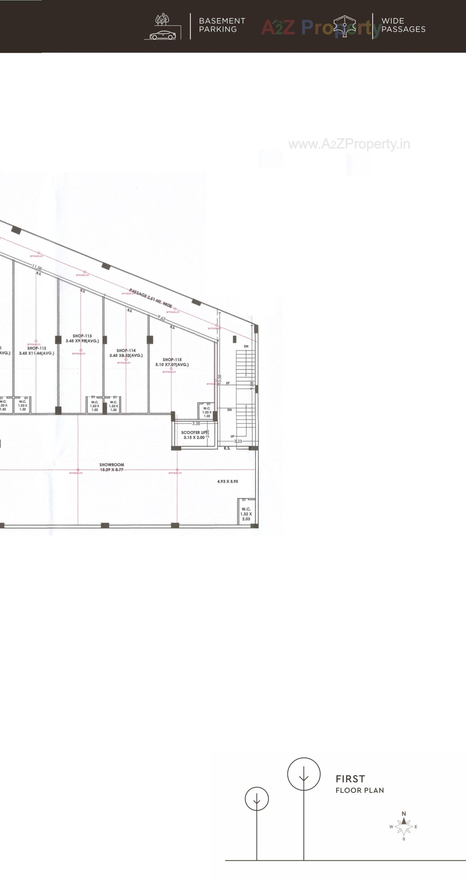 Layout of real estate project One Mavdi located at Mavdi, Rajkot, Gujarat