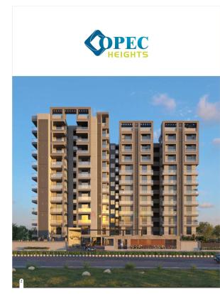 Elevation of real estate project Opec Heights located at Raiya, Rajkot, Gujarat