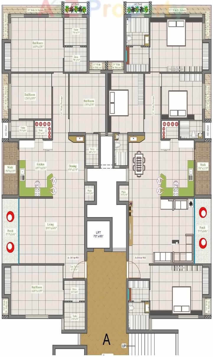 Layout of real estate project Opera Heights located at Rajkot, Rajkot, Gujarat
