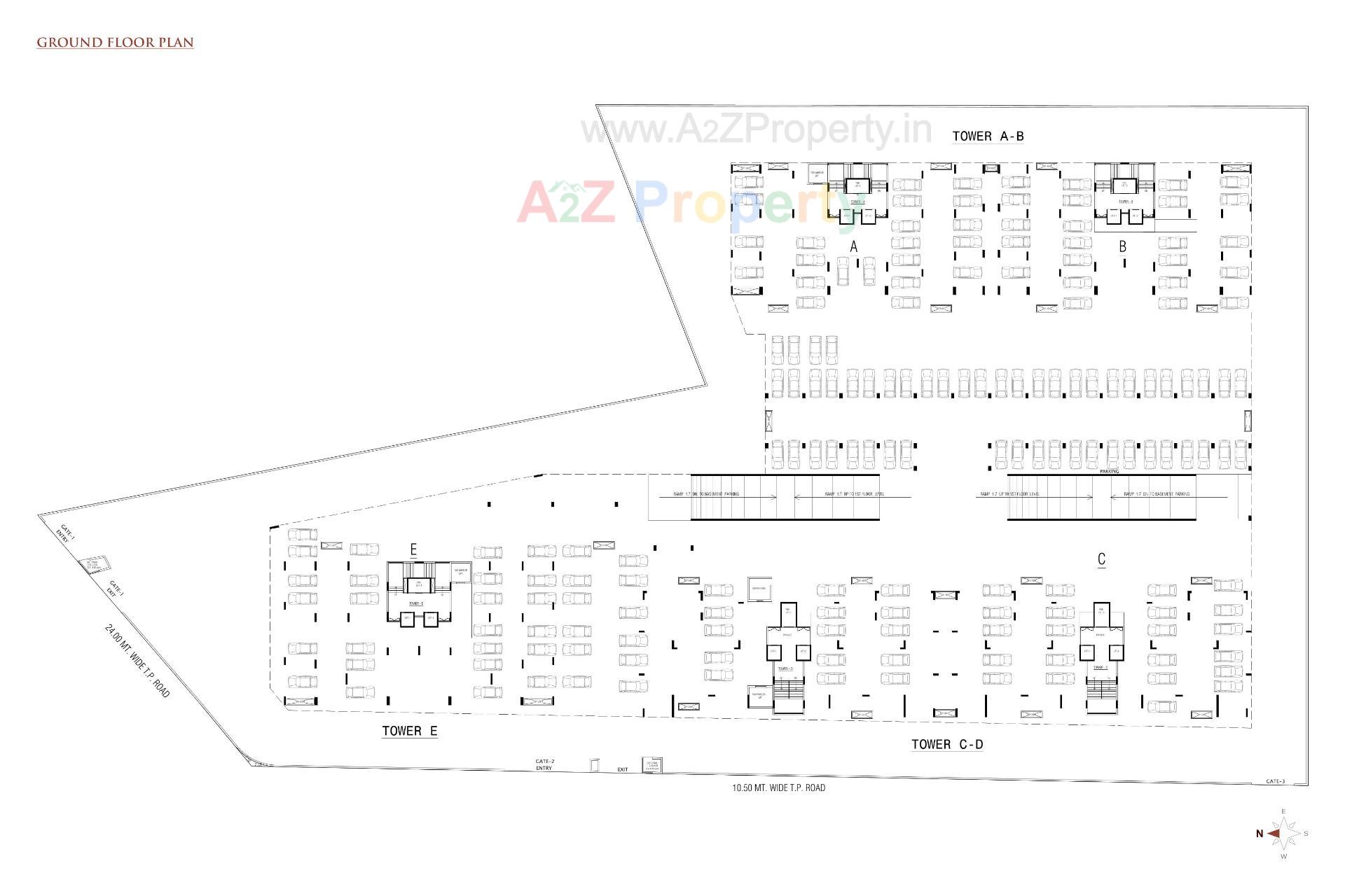 Layout of real estate project Orbit Gardens located at Mavdi, Rajkot, Gujarat