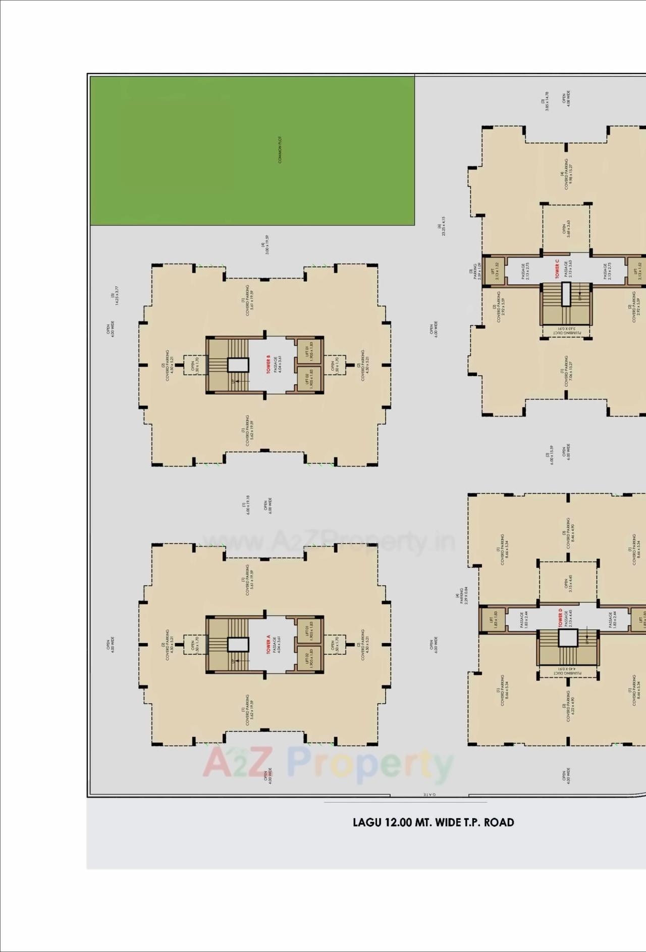 Layout of real estate project Orion Park located at Mavdi, Rajkot, Gujarat