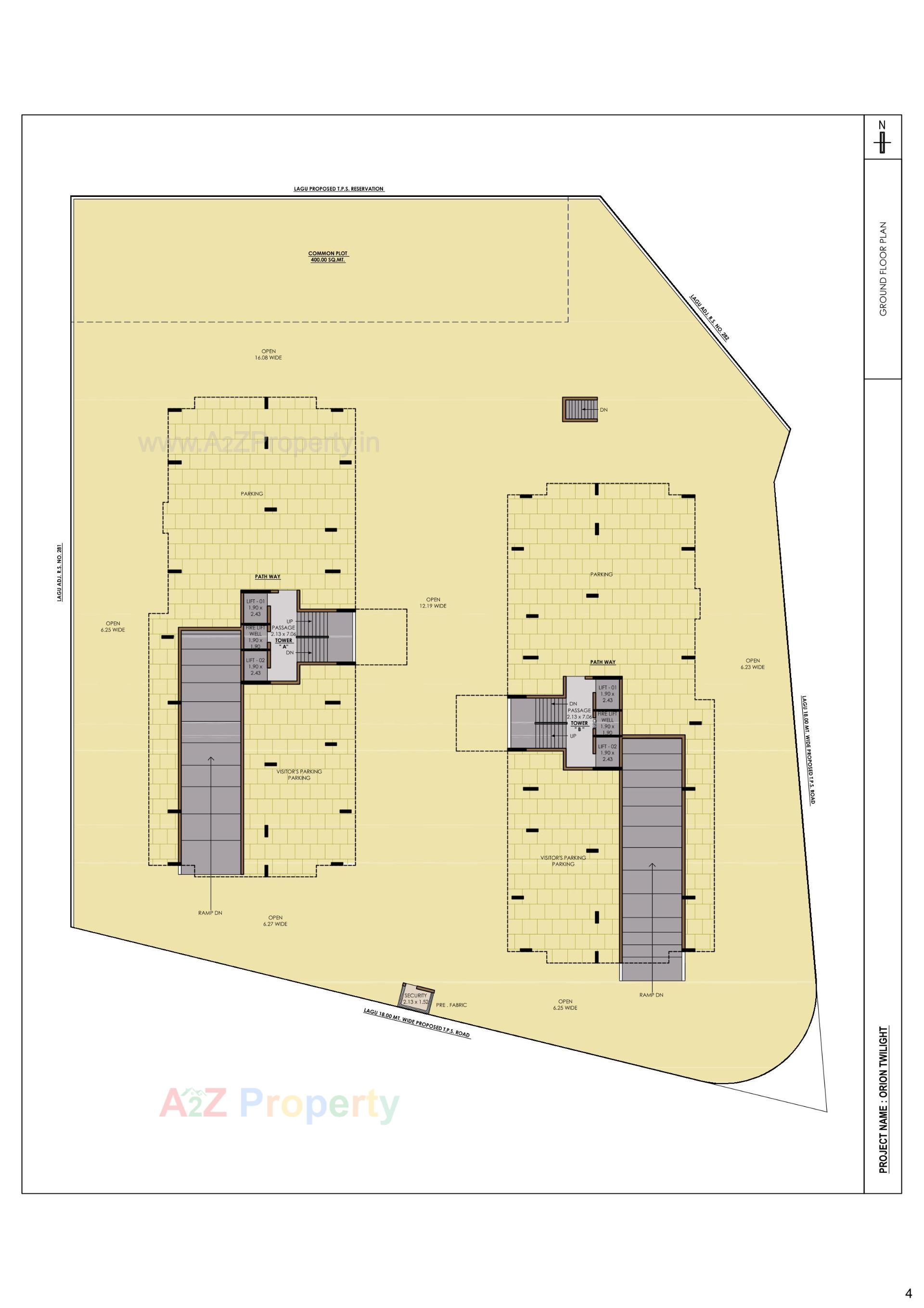 Layout of real estate project Orion Twilight located at Mavdi, Rajkot, Gujarat