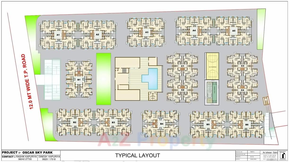 Layout of real estate project Oscar Sky Park located at Rajkot, Rajkot, Gujarat
