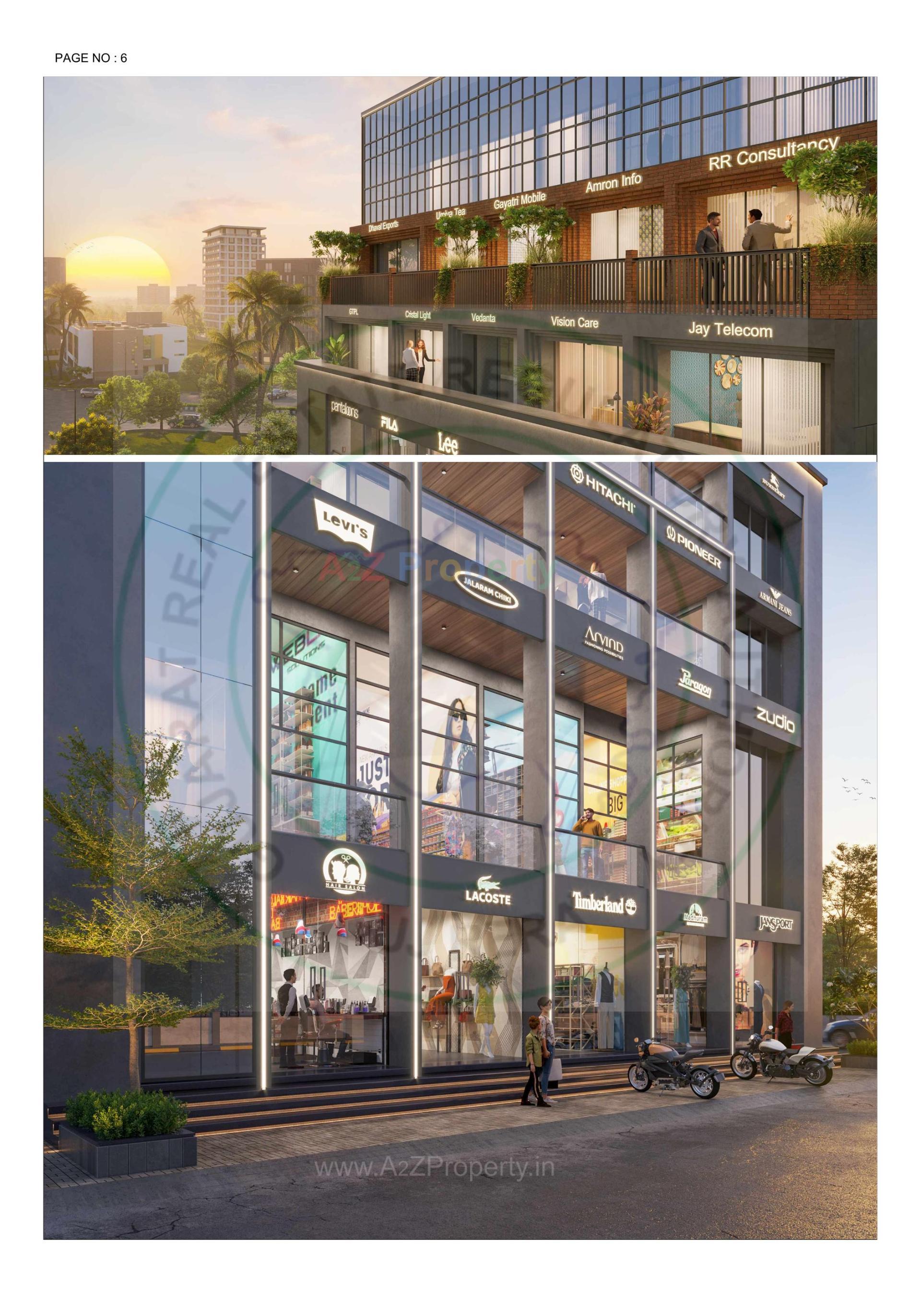 3D Elevation of real estate project Pacific Plaza located at Nanamava, Rajkot, Gujarat