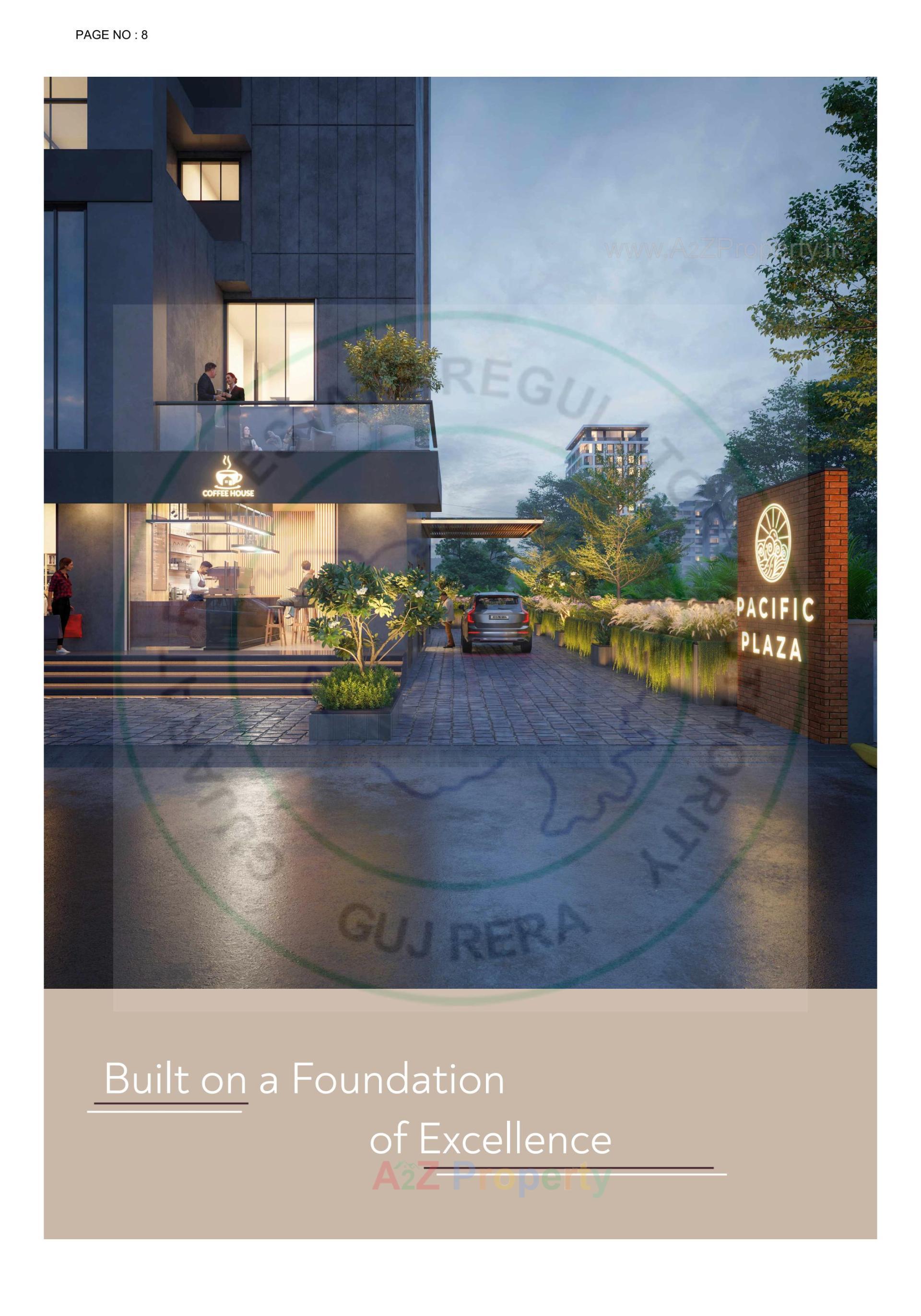 3D Elevation of real estate project Pacific Plaza located at Nanamava, Rajkot, Gujarat