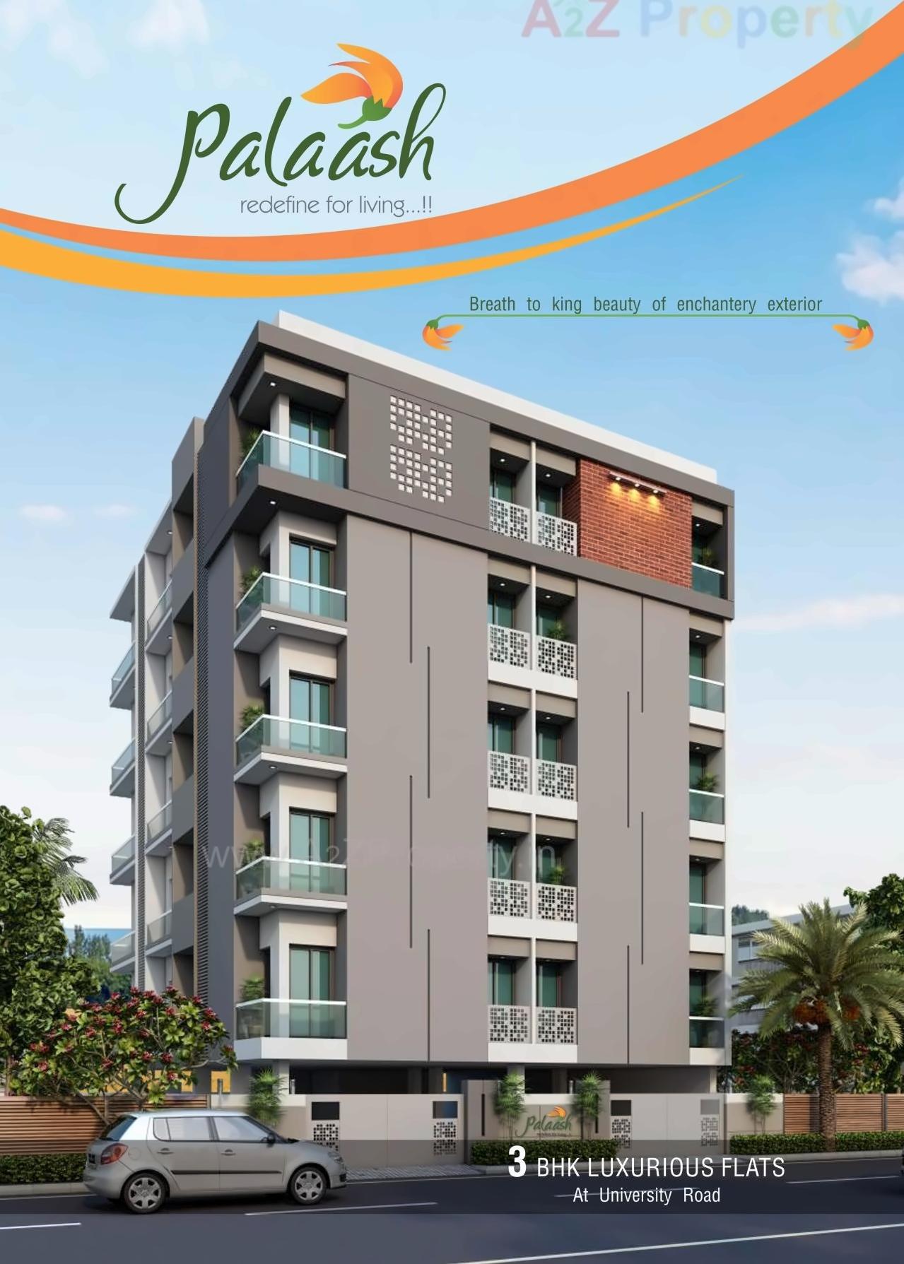 3D Elevation of real estate project Palaash located at Raiya, Rajkot, Gujarat