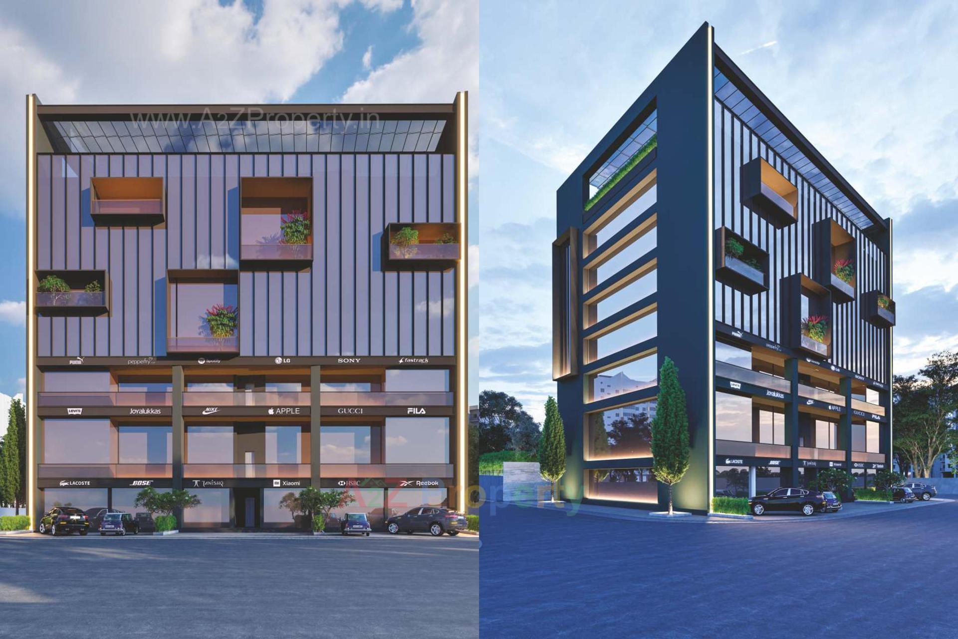 3D Elevation of real estate project Pan Empire located at Nanamava, Rajkot, Gujarat