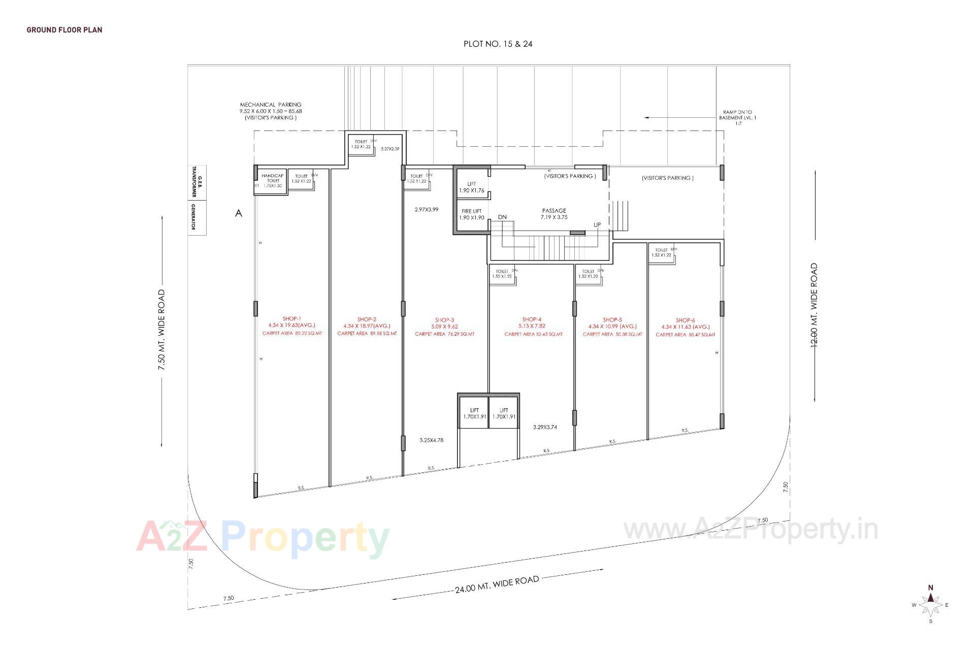 Layout of real estate project Pan Empire located at Nanamava, Rajkot, Gujarat