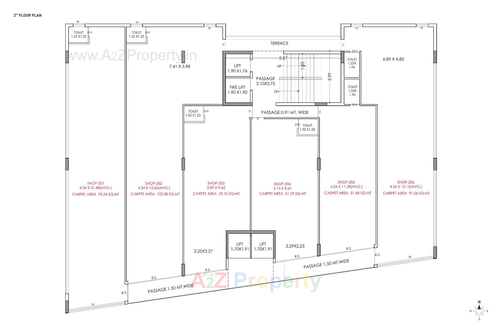 Layout of real estate project Pan Empire located at Nanamava, Rajkot, Gujarat