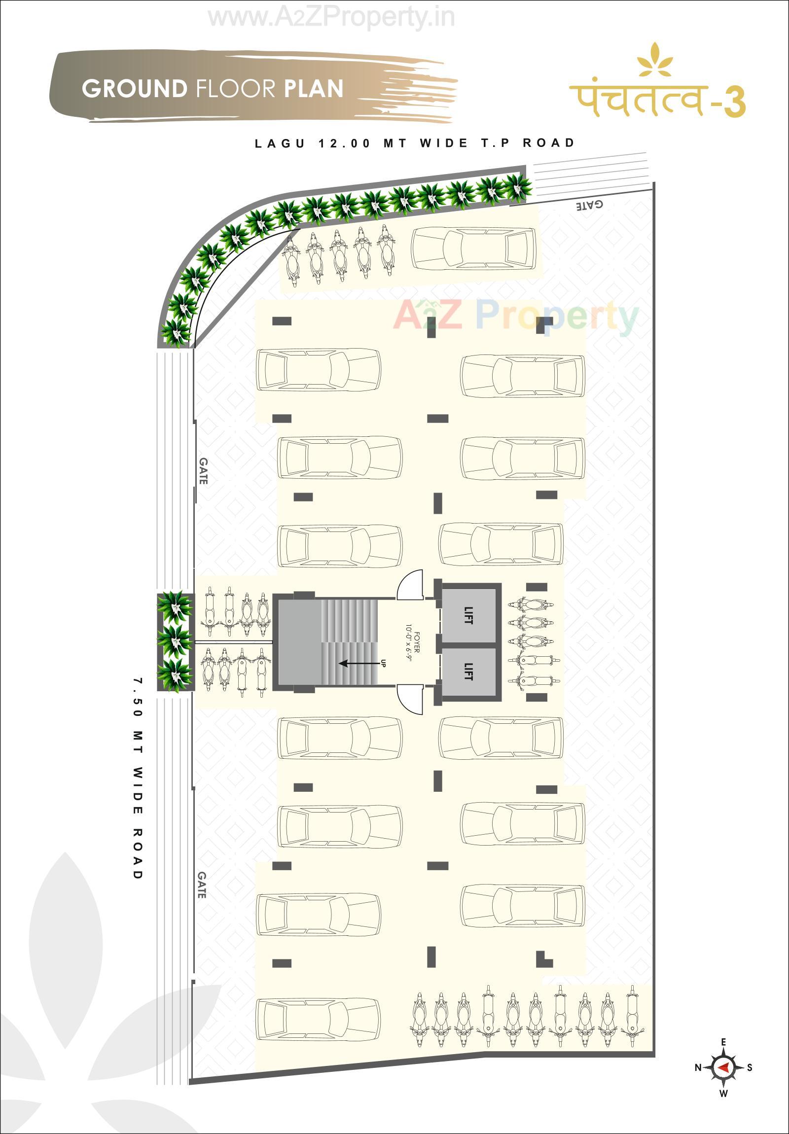 Layout of real estate project Panchtatva located at Nanamava, Rajkot, Gujarat