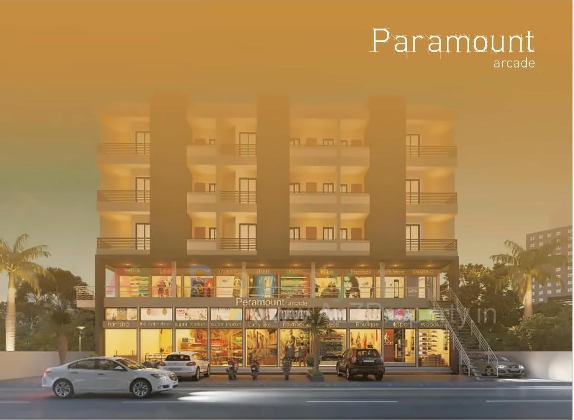 3D Elevation of real estate project Paramount Arcad located at Rajkot, Rajkot, Gujarat