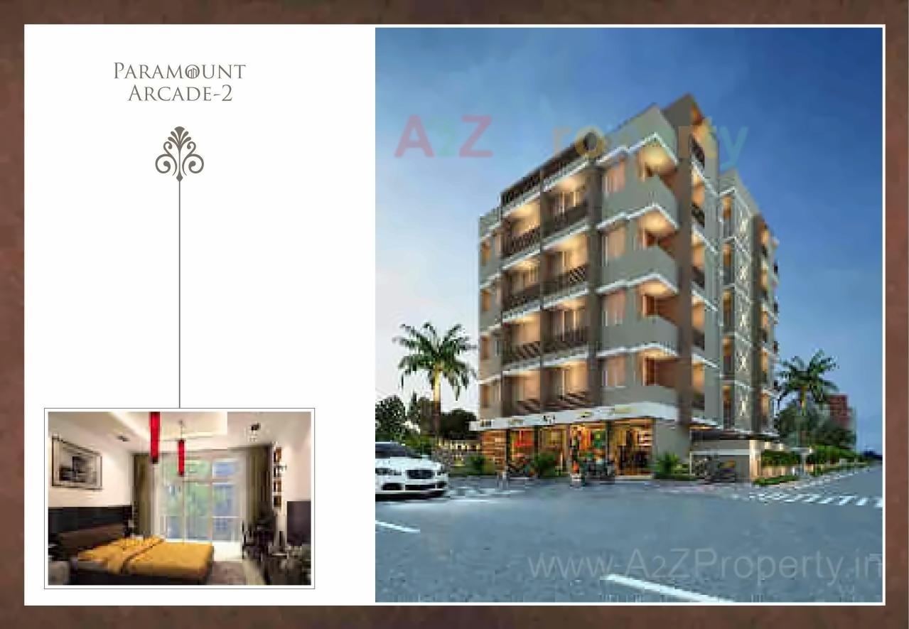 3D Elevation of real estate project Paramount Arcade located at Madhapar, Rajkot, Gujarat