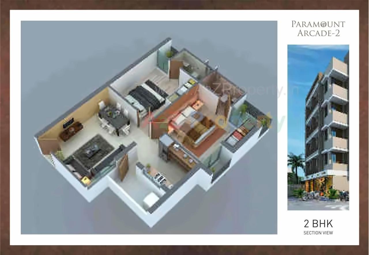Layout of real estate project Paramount Arcade located at Madhapar, Rajkot, Gujarat