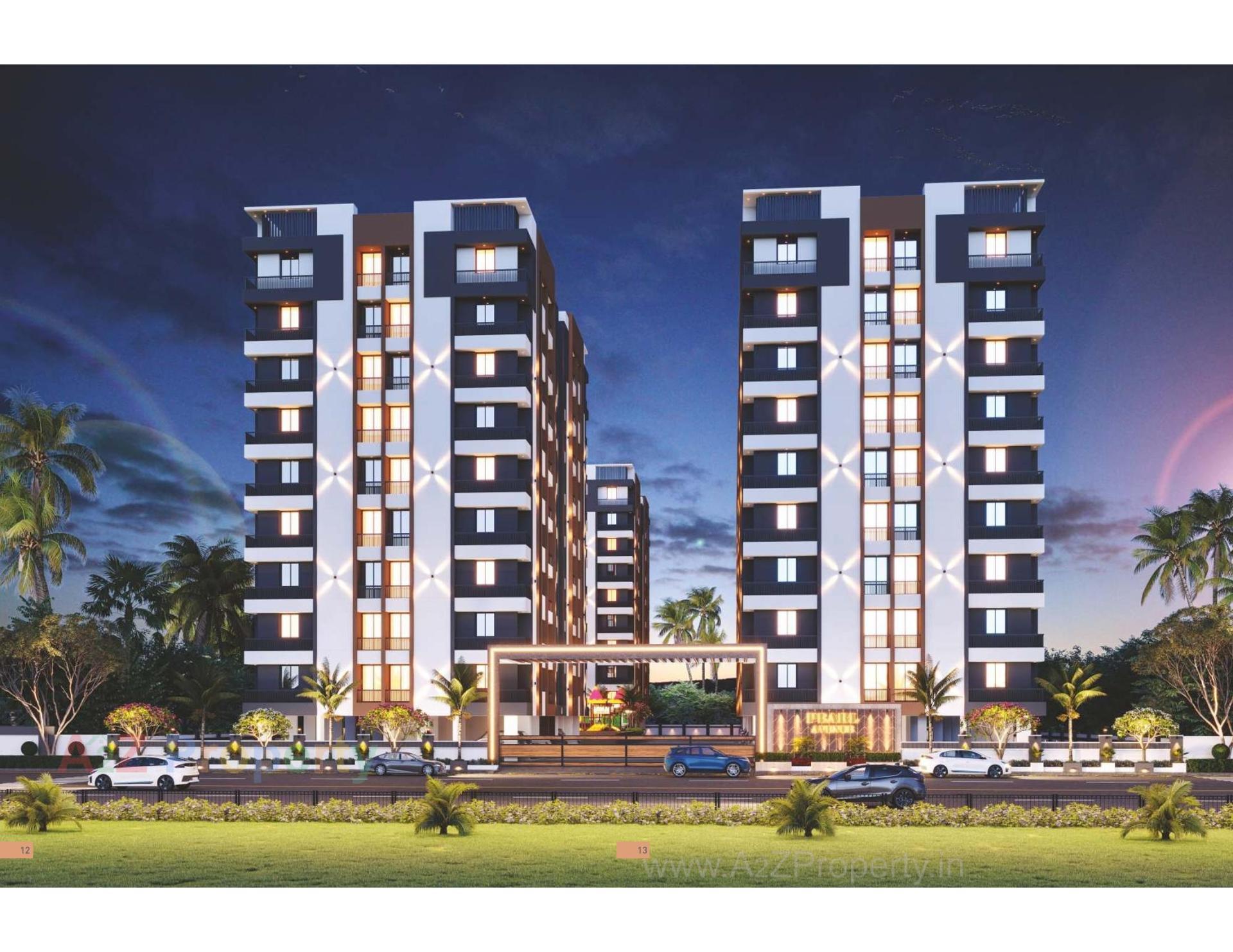3D Elevation of real estate project Pearl Avenue located at Nana-mava, Rajkot, Gujarat