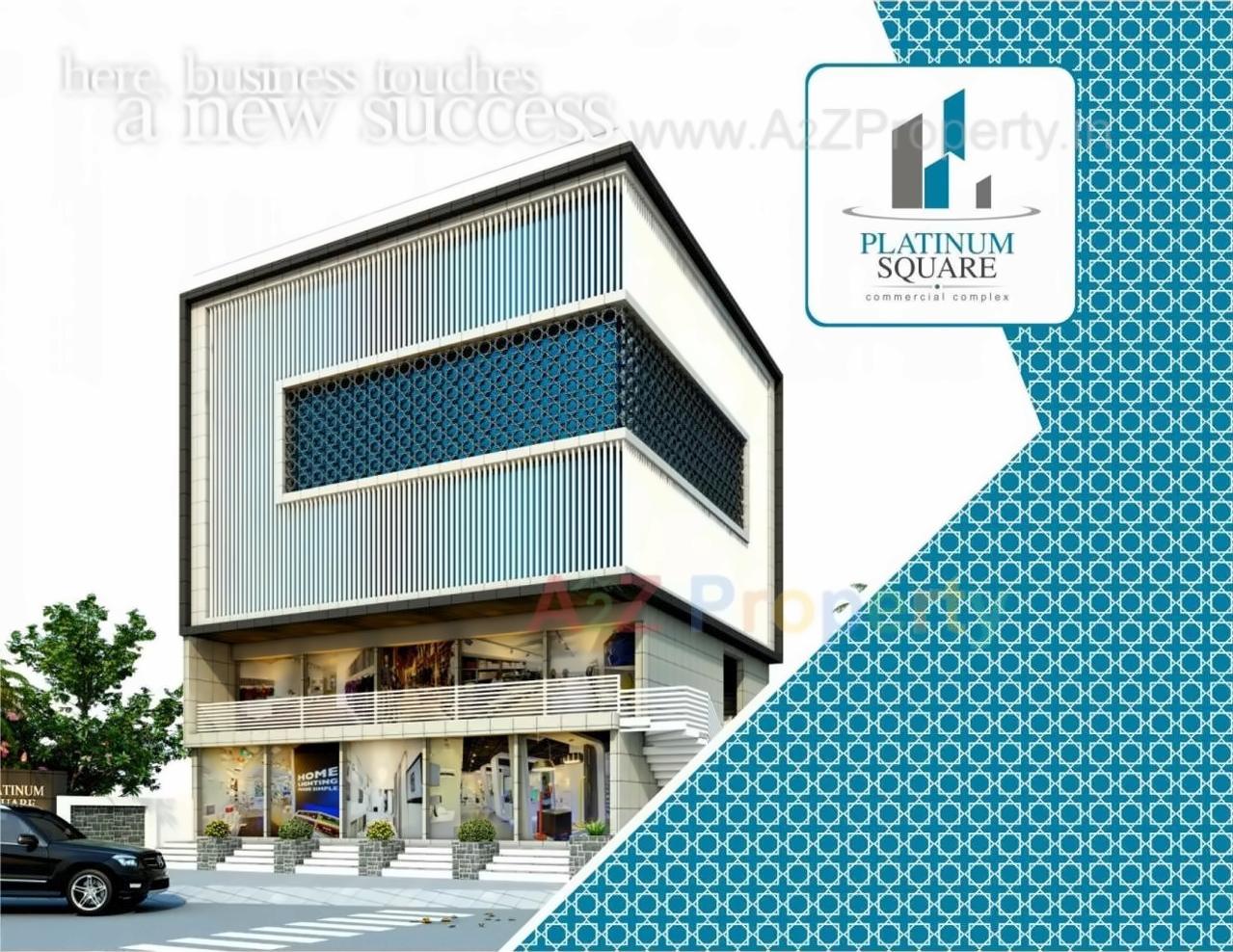 3D Elevation of real estate project Platinum Square located at Rajkot, Rajkot, Gujarat