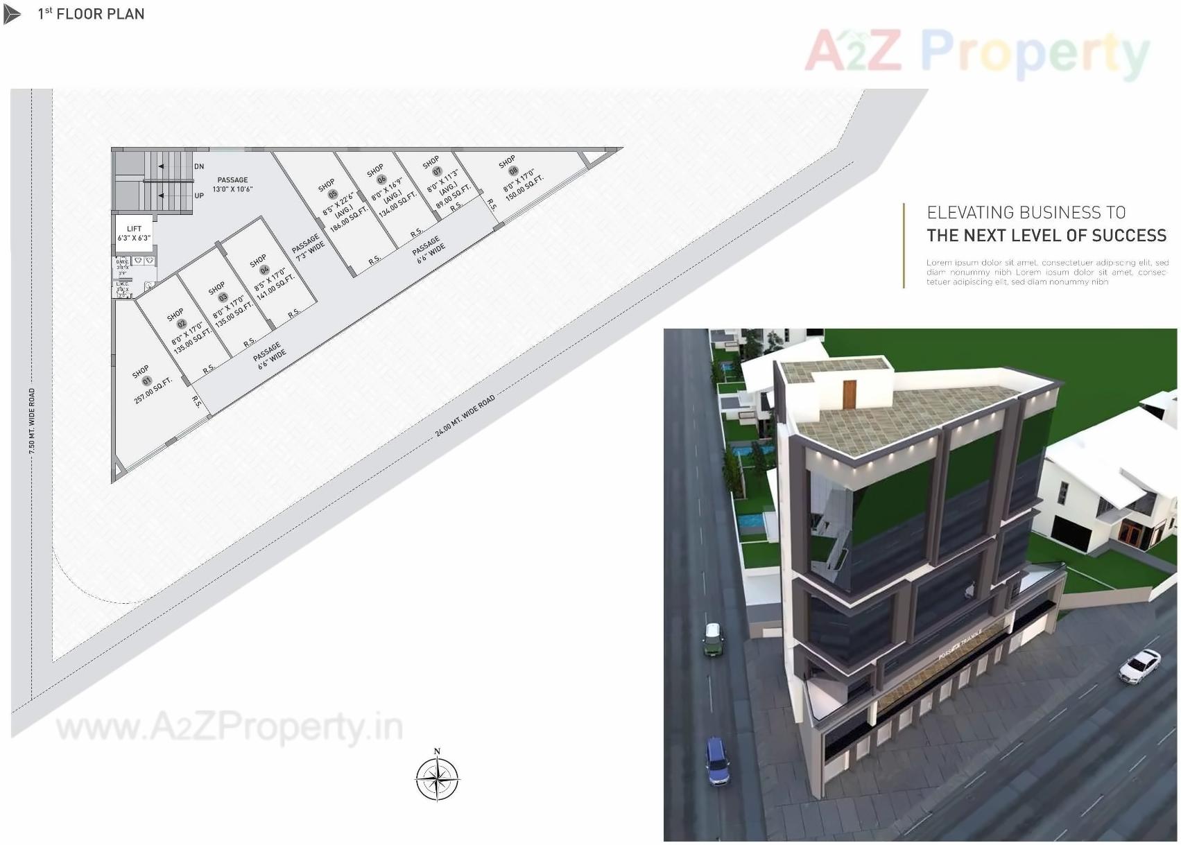 Layout of real estate project Possible Triangle located at Mavdi, Rajkot, Gujarat