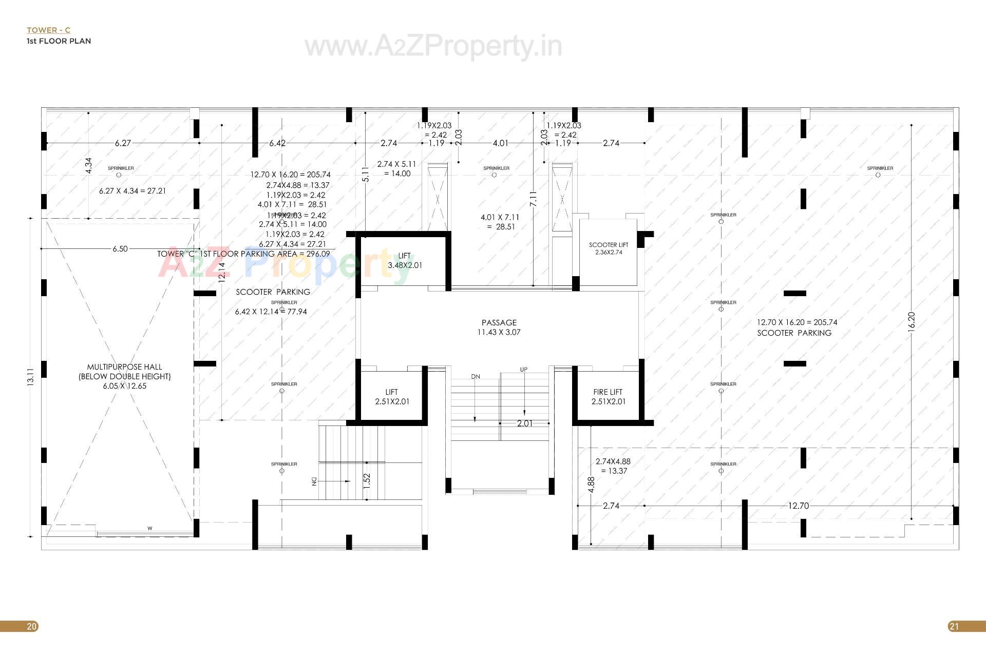 Layout of real estate project Pradhyuman Platina located at Mavdi, Rajkot, Gujarat