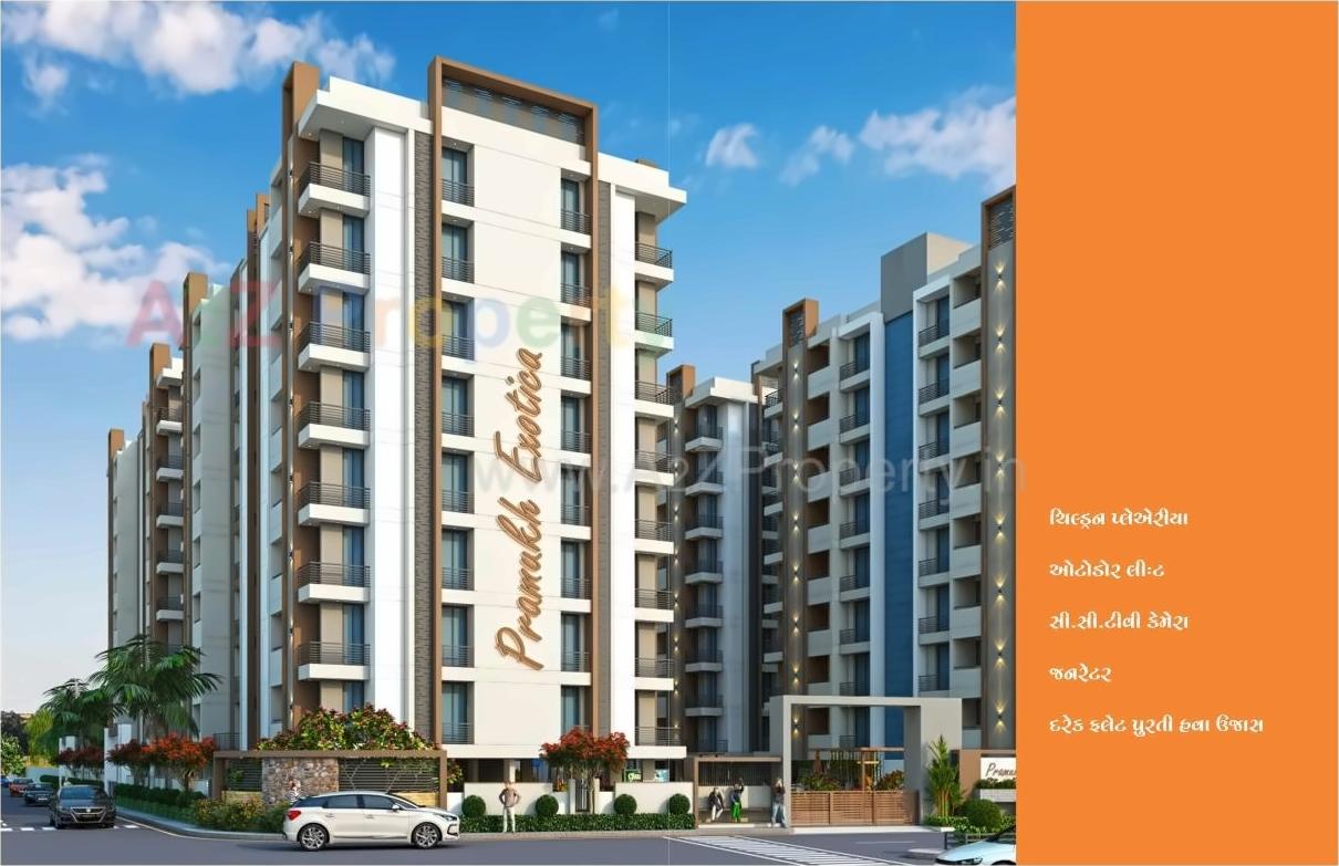 3D Elevation of real estate project Pramukh Exotica located at Mavdi, Rajkot, Gujarat
