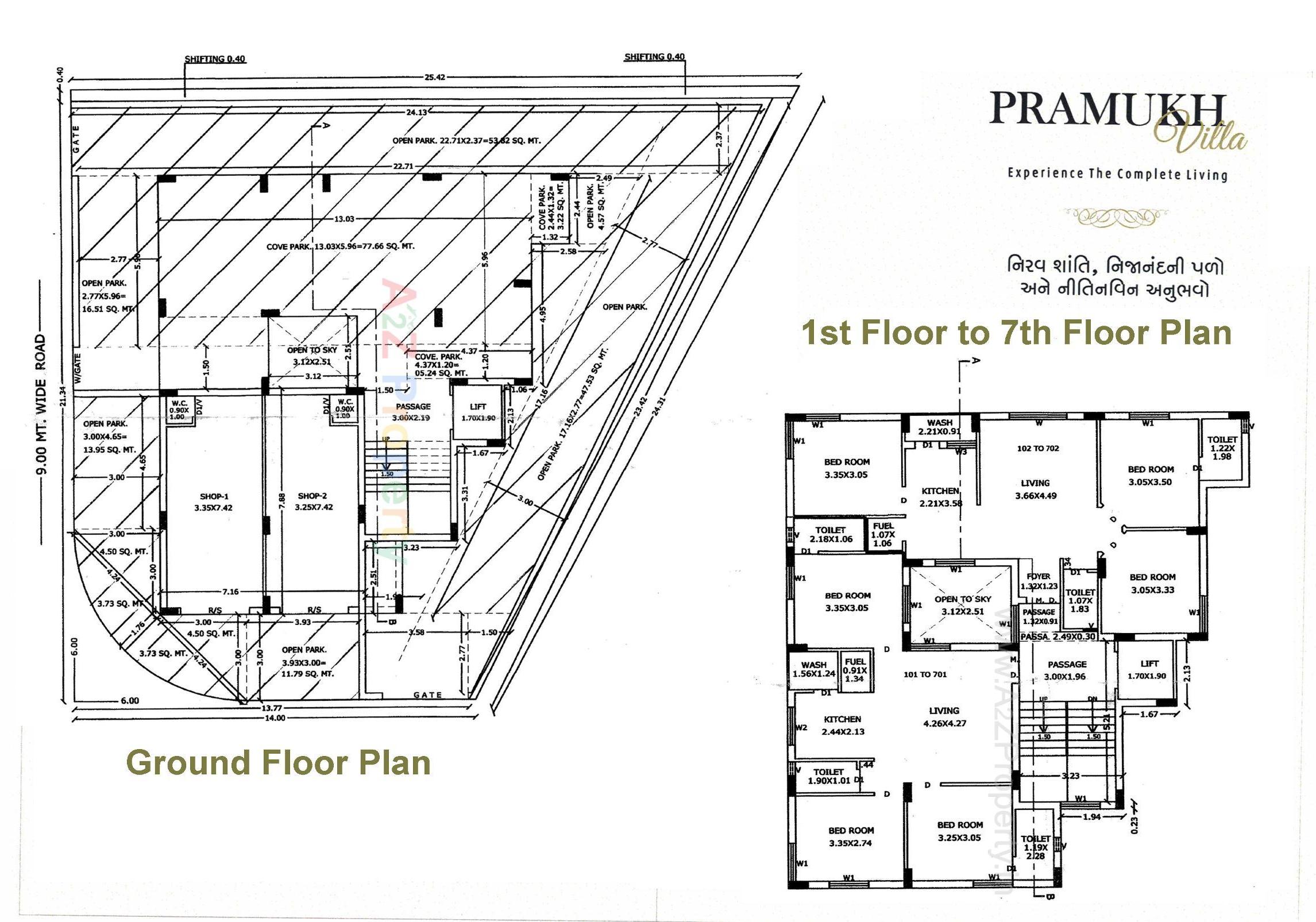 Layout of real estate project Pramukh Villa located at Rajkot, Rajkot, Gujarat
