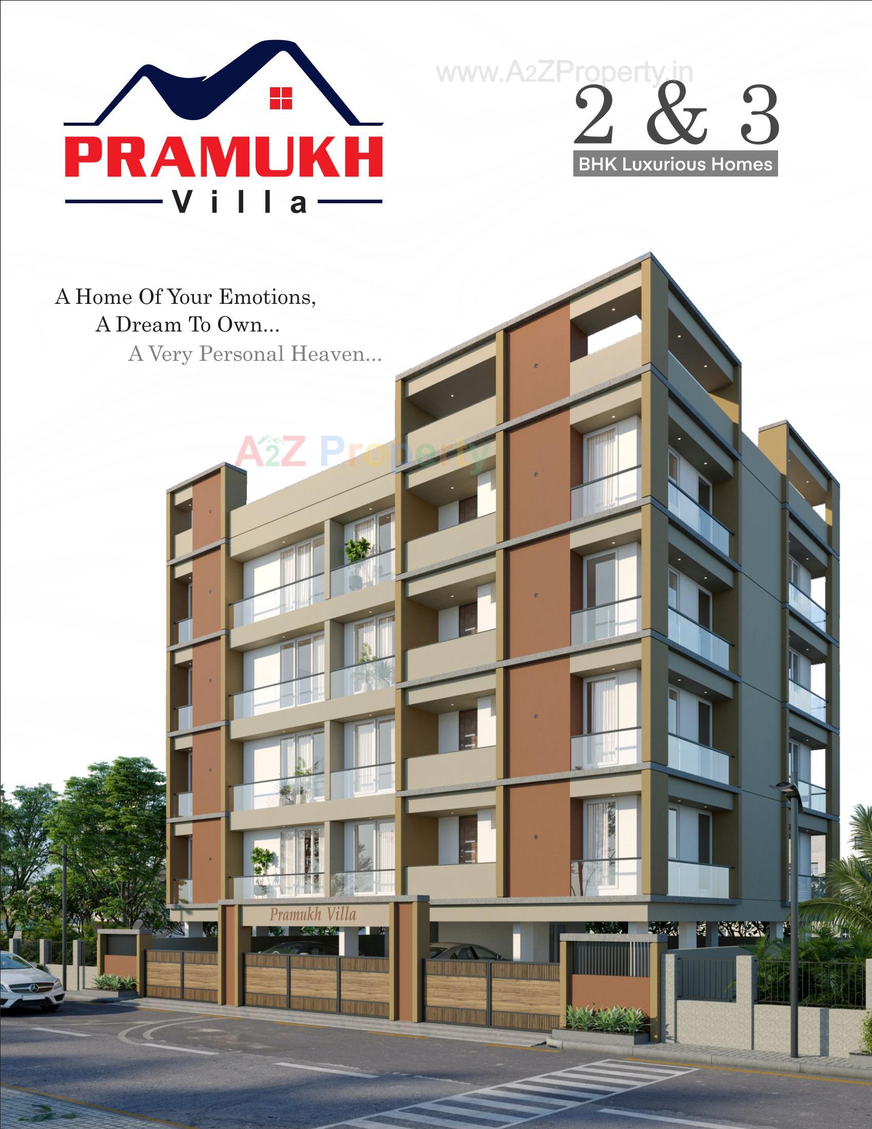 3D Elevation of real estate project Pramukh Villa located at Raiya, Rajkot, Gujarat