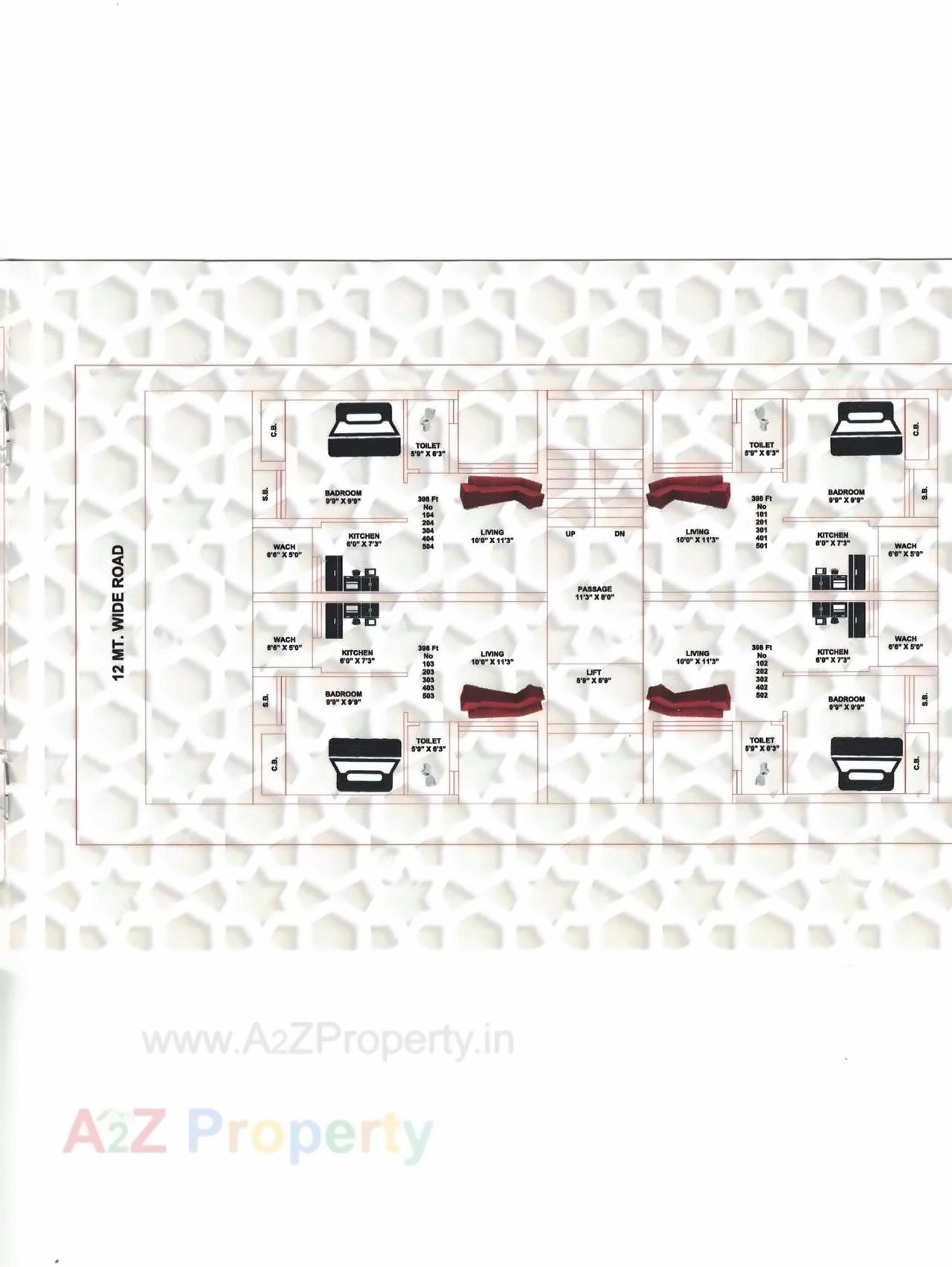 Layout of real estate project Pramukhraj Palace located at Kothariya, Rajkot, Gujarat