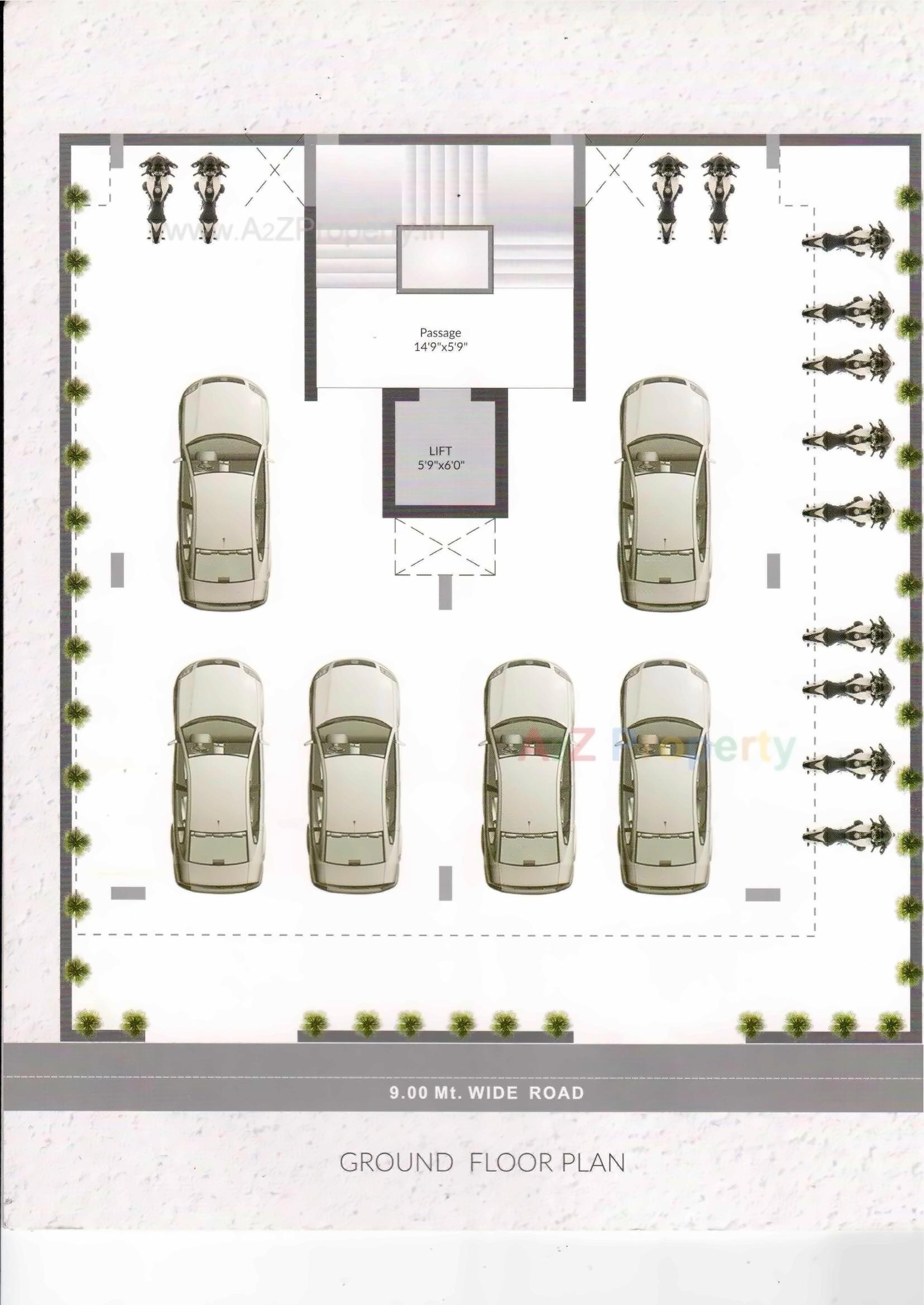Layout of real estate project Prarambh located at Motamava, Rajkot, Gujarat