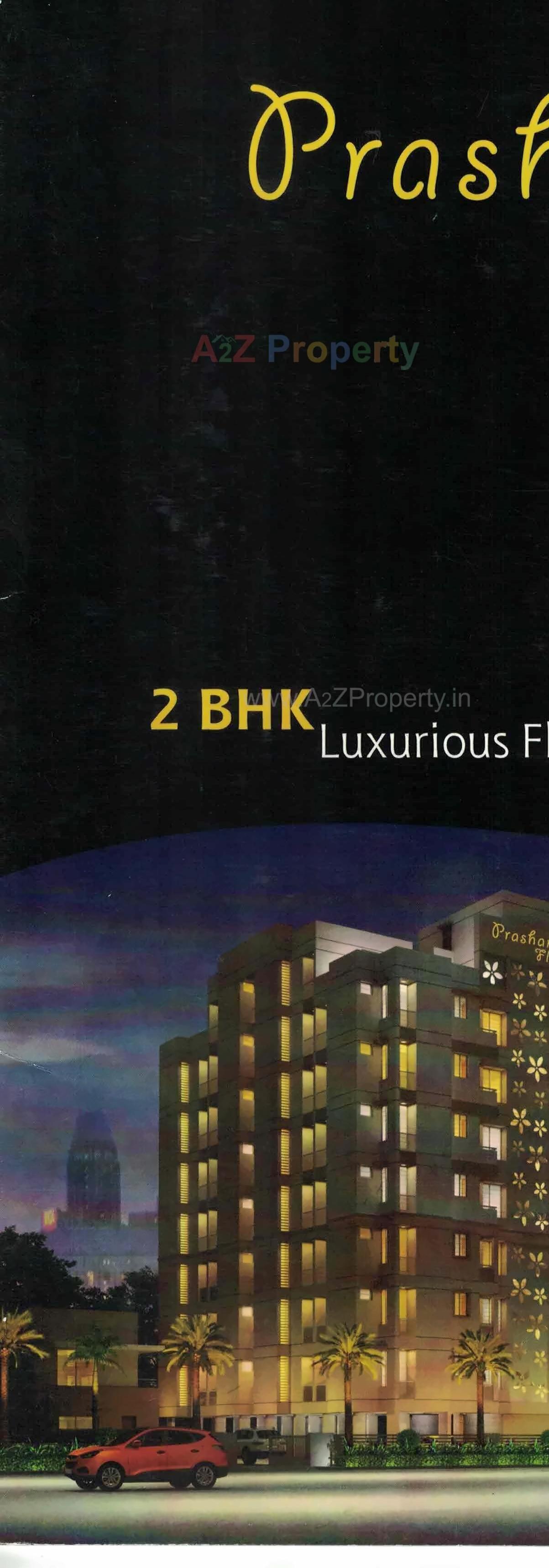 3D Elevation of real estate project Prashanti Flats located at Munjka, Rajkot, Gujarat