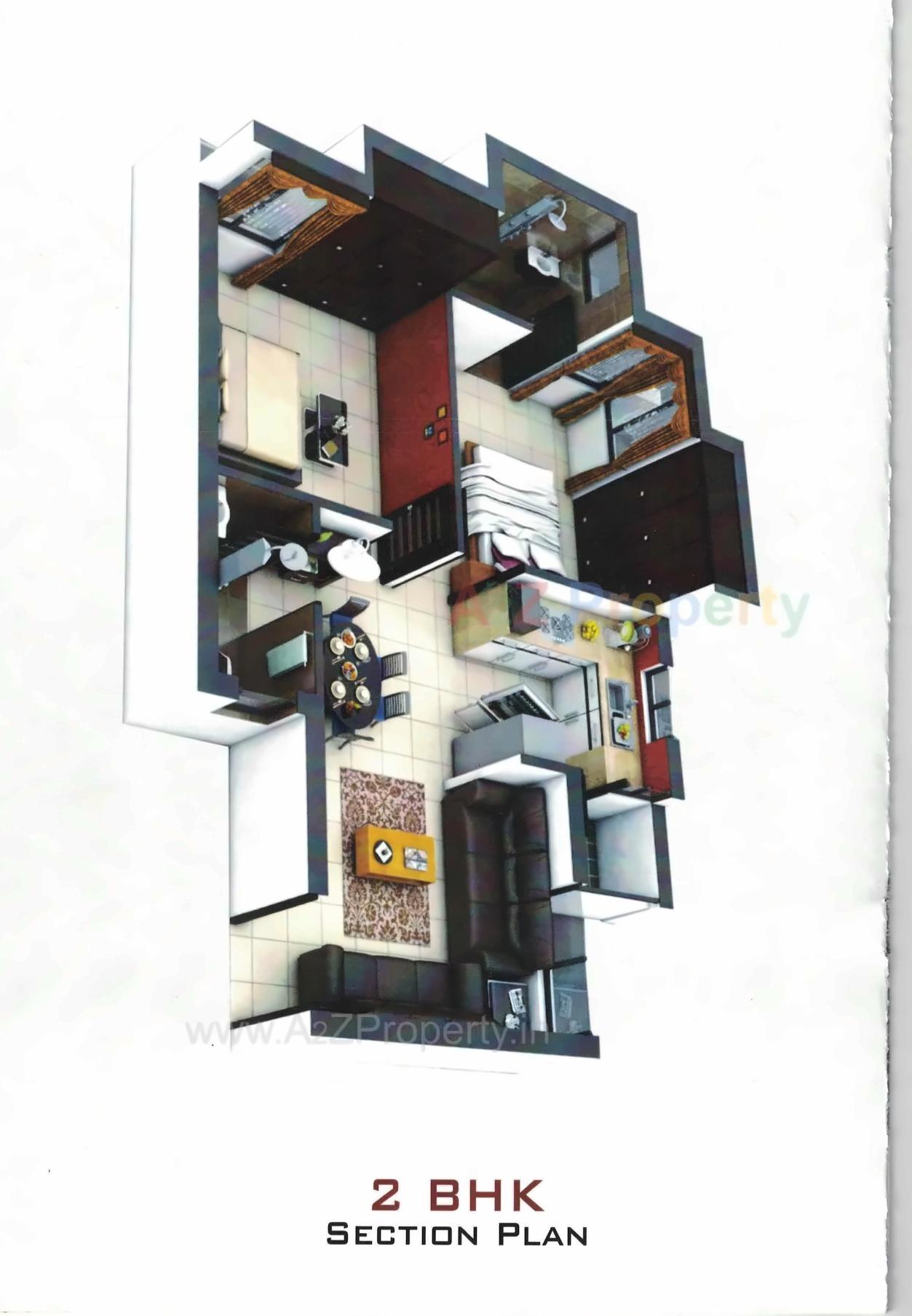 Layout of real estate project Prashanti Flats located at Munjka, Rajkot, Gujarat