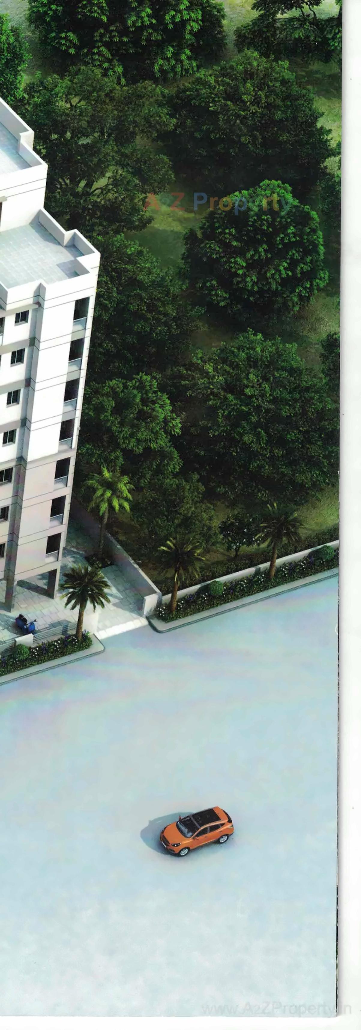 3D Elevation of real estate project Prashanti Flats located at Munjka, Rajkot, Gujarat