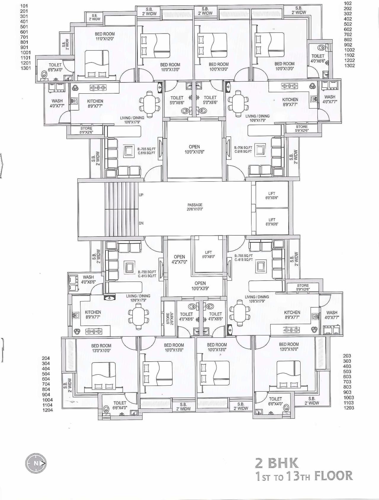 Layout of real estate project Prashanti Heights located at Munjka, Rajkot, Gujarat