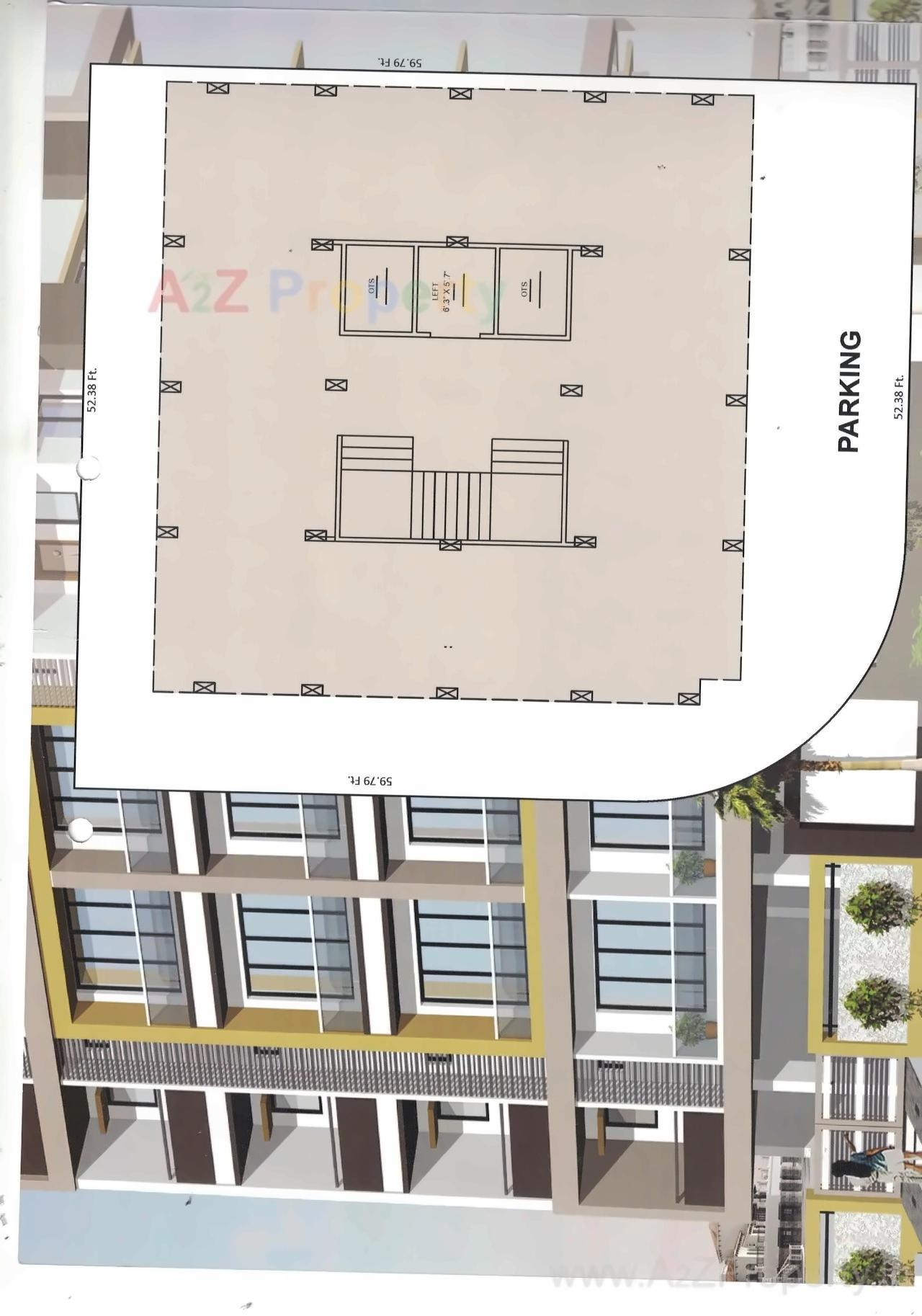 Layout of real estate project Pratham Corner located at Rajkot, Rajkot, Gujarat