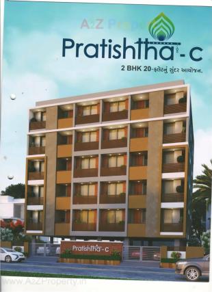 Elevation of real estate project Pratishtha located at Madhapar, Rajkot, Gujarat