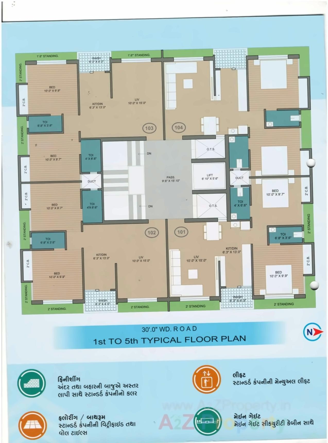 Layout of real estate project Pratishtha located at Madhapar, Rajkot, Gujarat