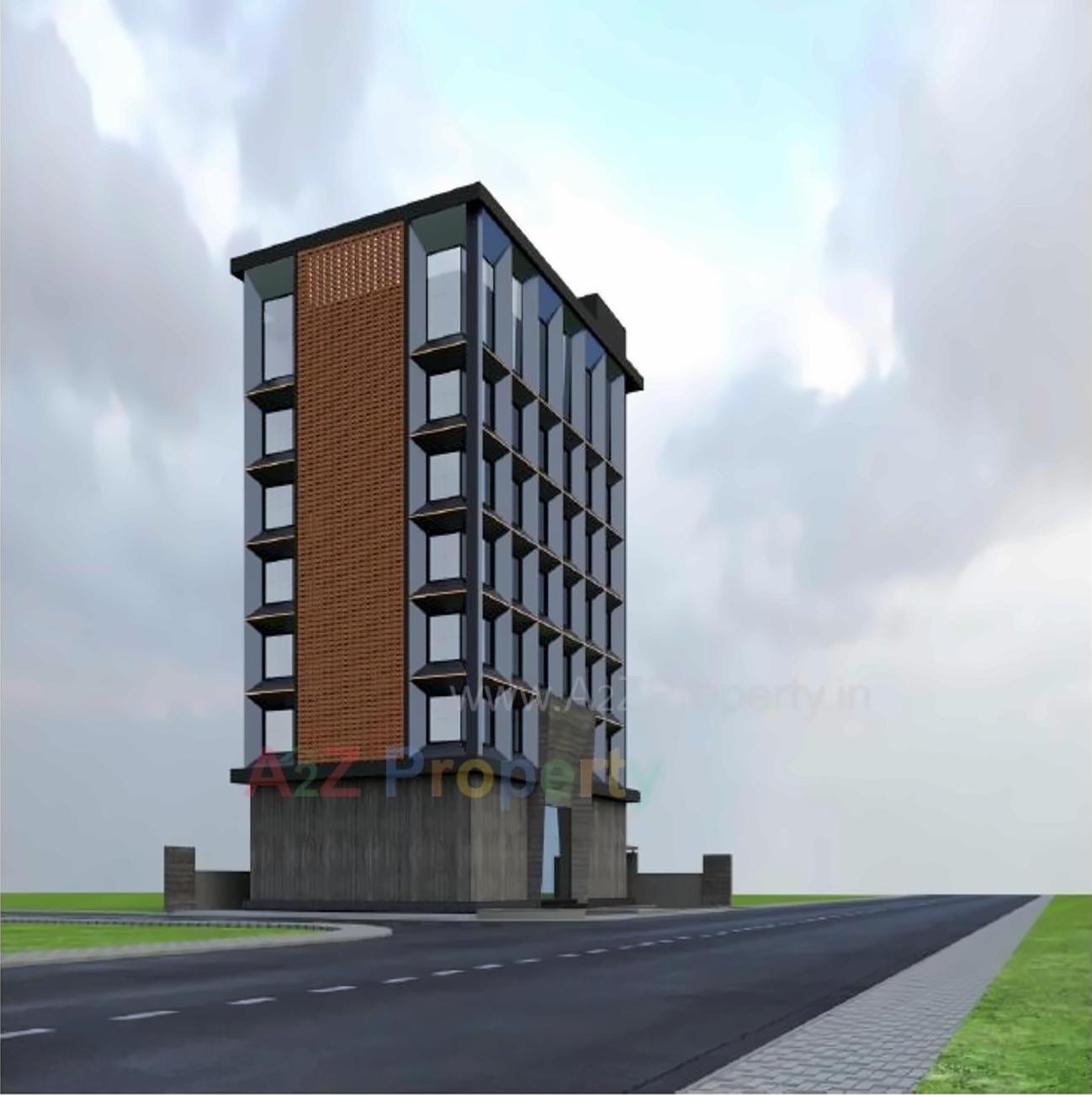 3D Elevation of real estate project Pride Capital located at Raiya, Rajkot, Gujarat