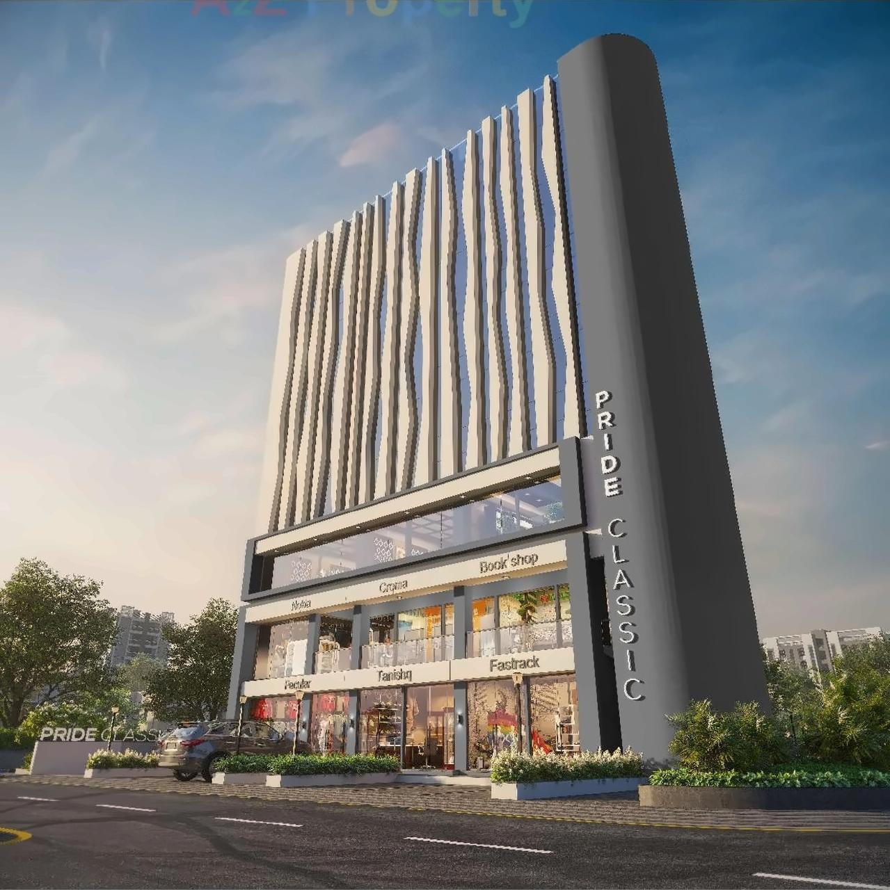 3D Elevation of real estate project Pride Classic located at Raiya, Rajkot, Gujarat