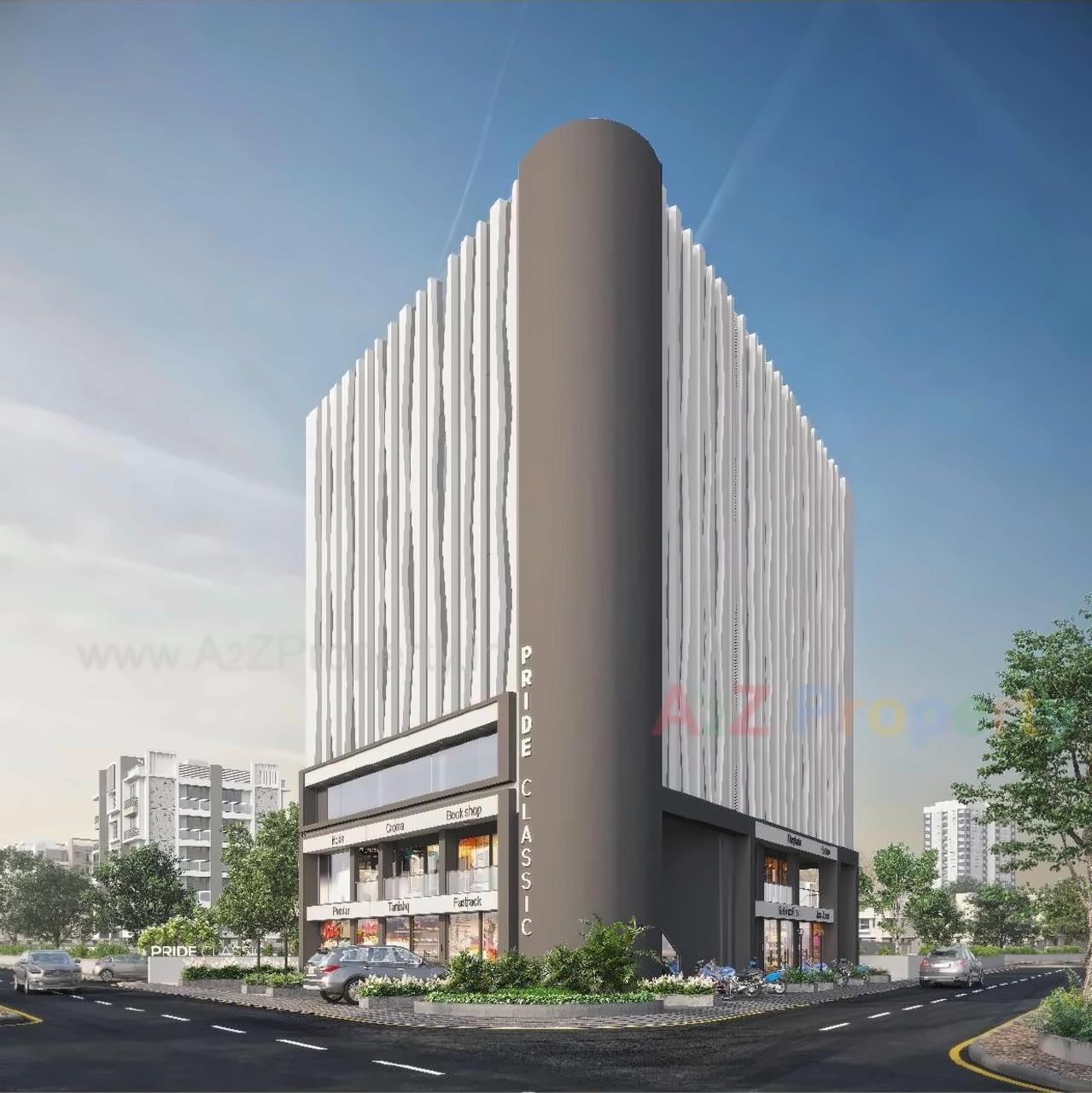 3D Elevation of real estate project Pride Classic located at Raiya, Rajkot, Gujarat
