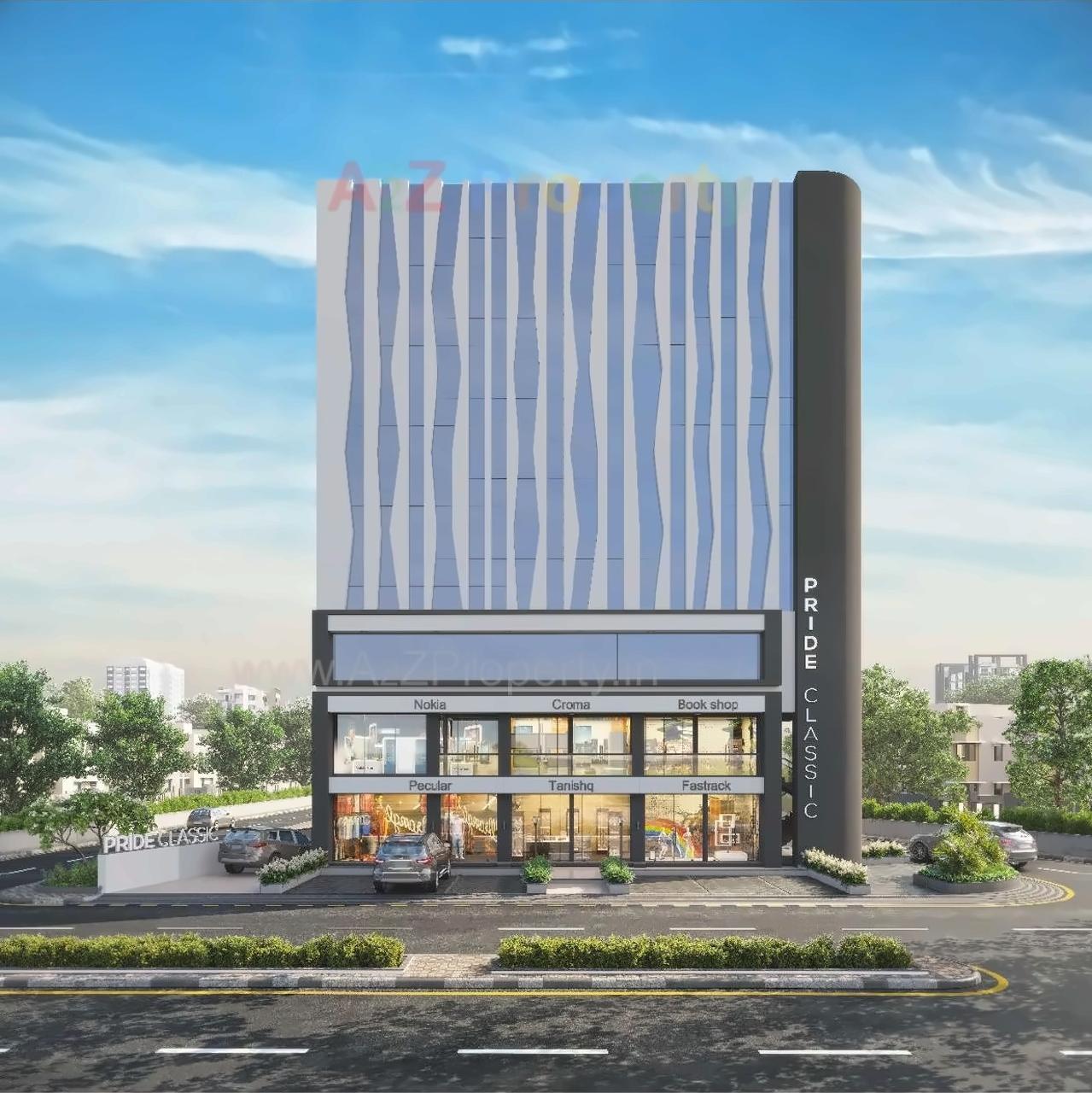 3D Elevation of real estate project Pride Classic located at Raiya, Rajkot, Gujarat