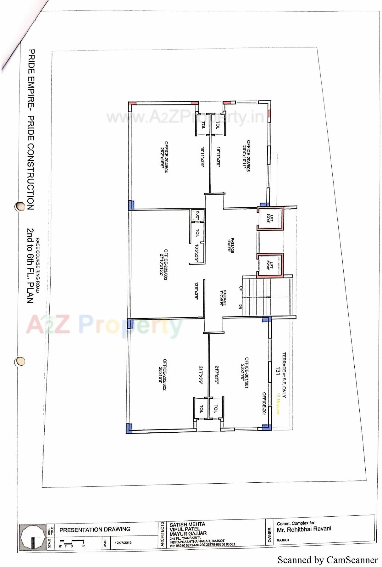 Layout of real estate project Pride Empire located at Rajkot, Rajkot, Gujarat