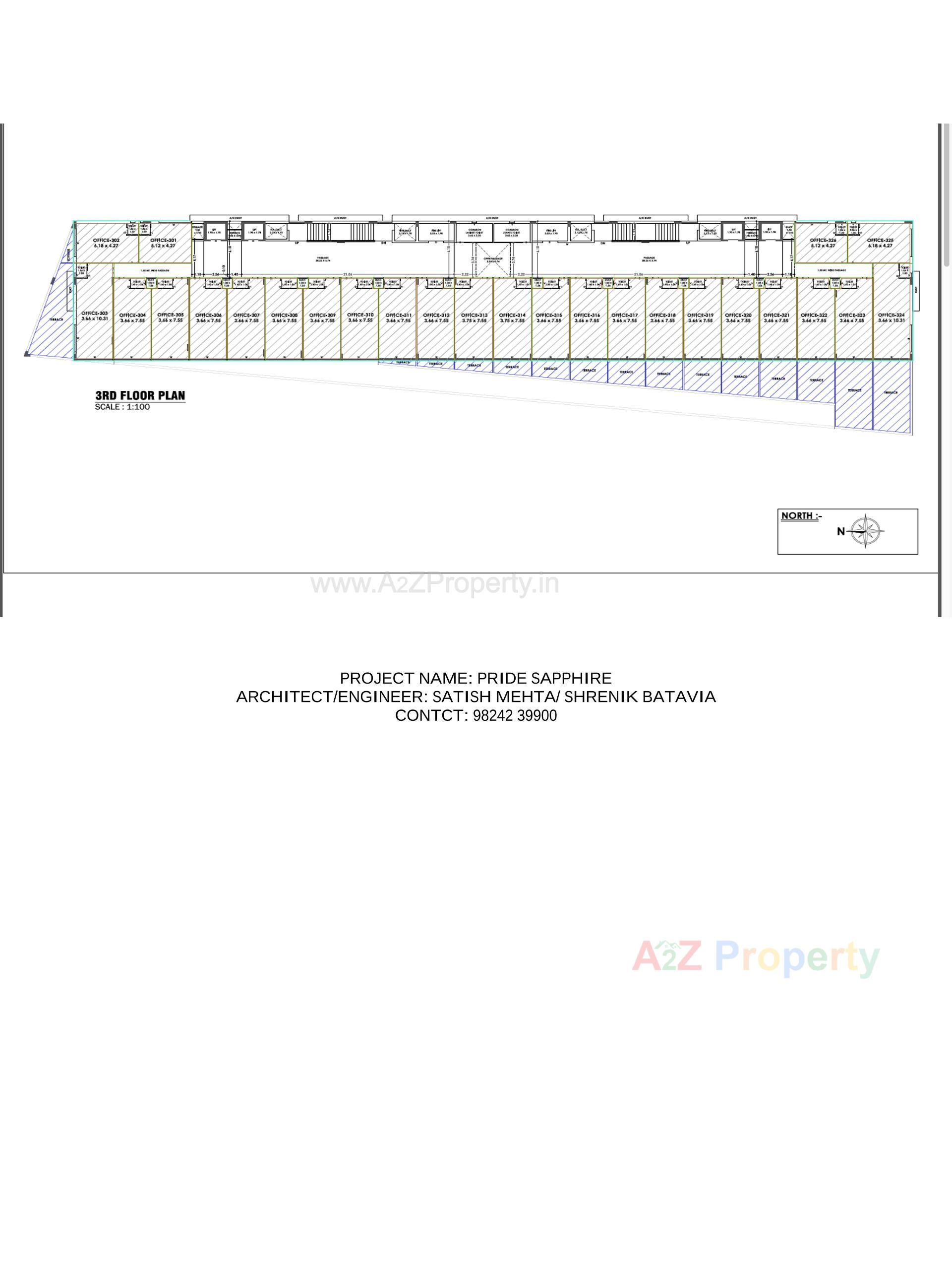 Layout of real estate project Pride Sapphire located at Rajkot, Rajkot, Gujarat