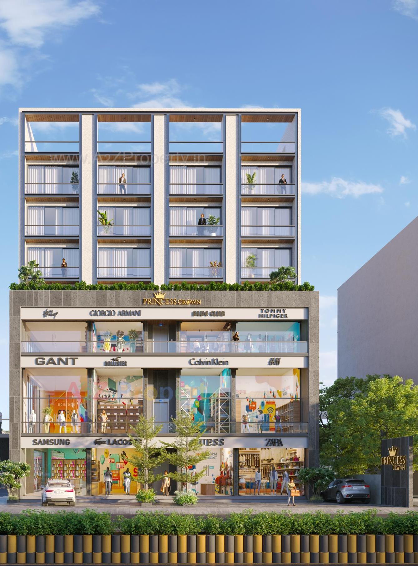 3D Elevation of real estate project Princess Crown located at Rajkot, Rajkot, Gujarat