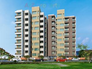 Elevation of real estate project Pushti Vatika located at Mavdi, Rajkot, Gujarat