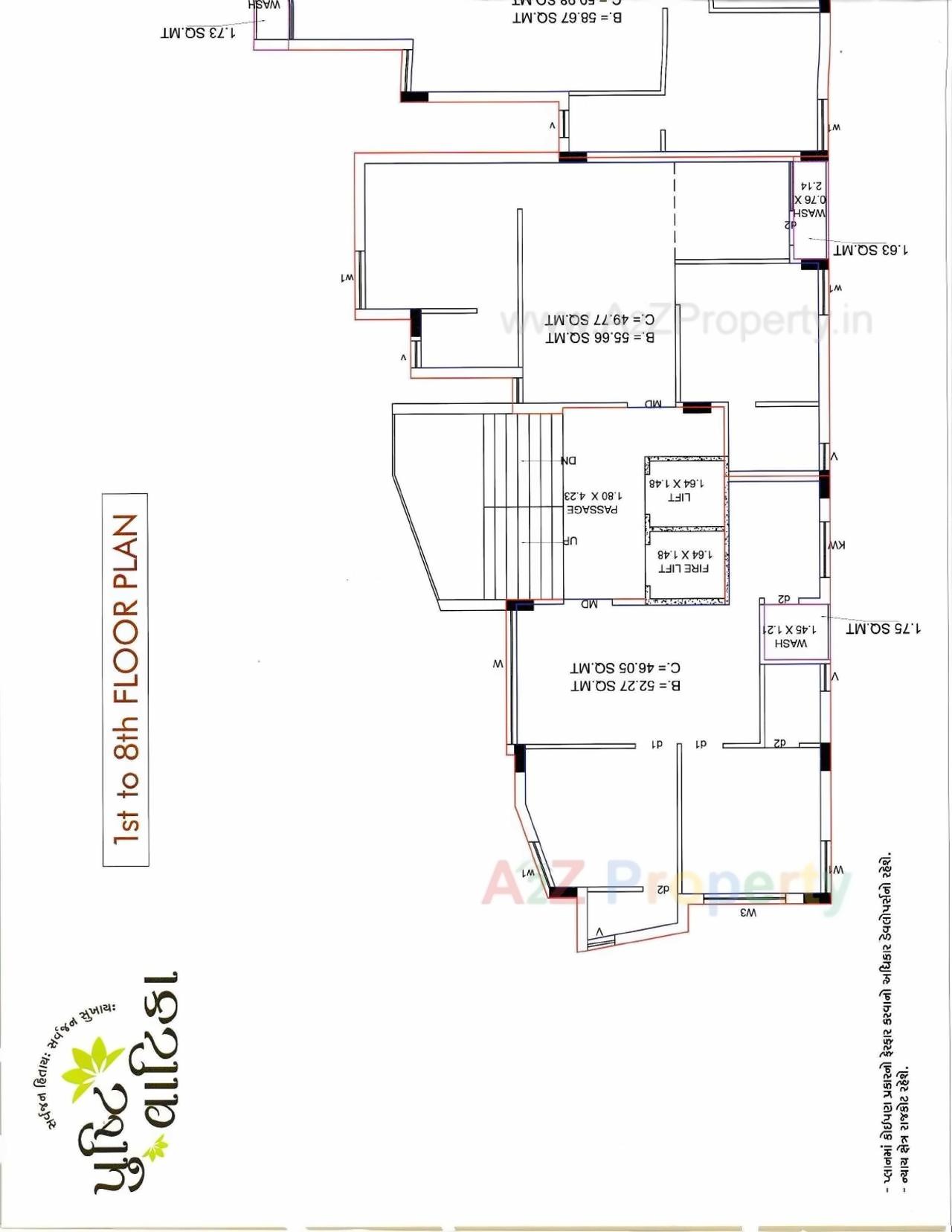 Layout of real estate project Pushti Vatika located at Mavdi, Rajkot, Gujarat