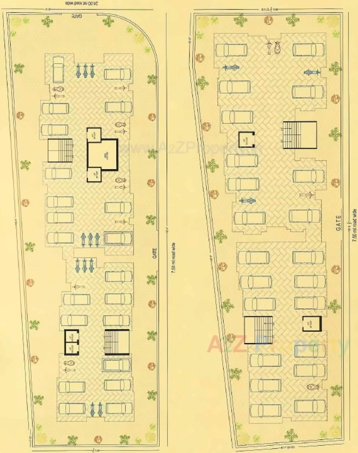 Layout of real estate project Pushtivihar located at Kangashiyali, Rajkot, Gujarat
