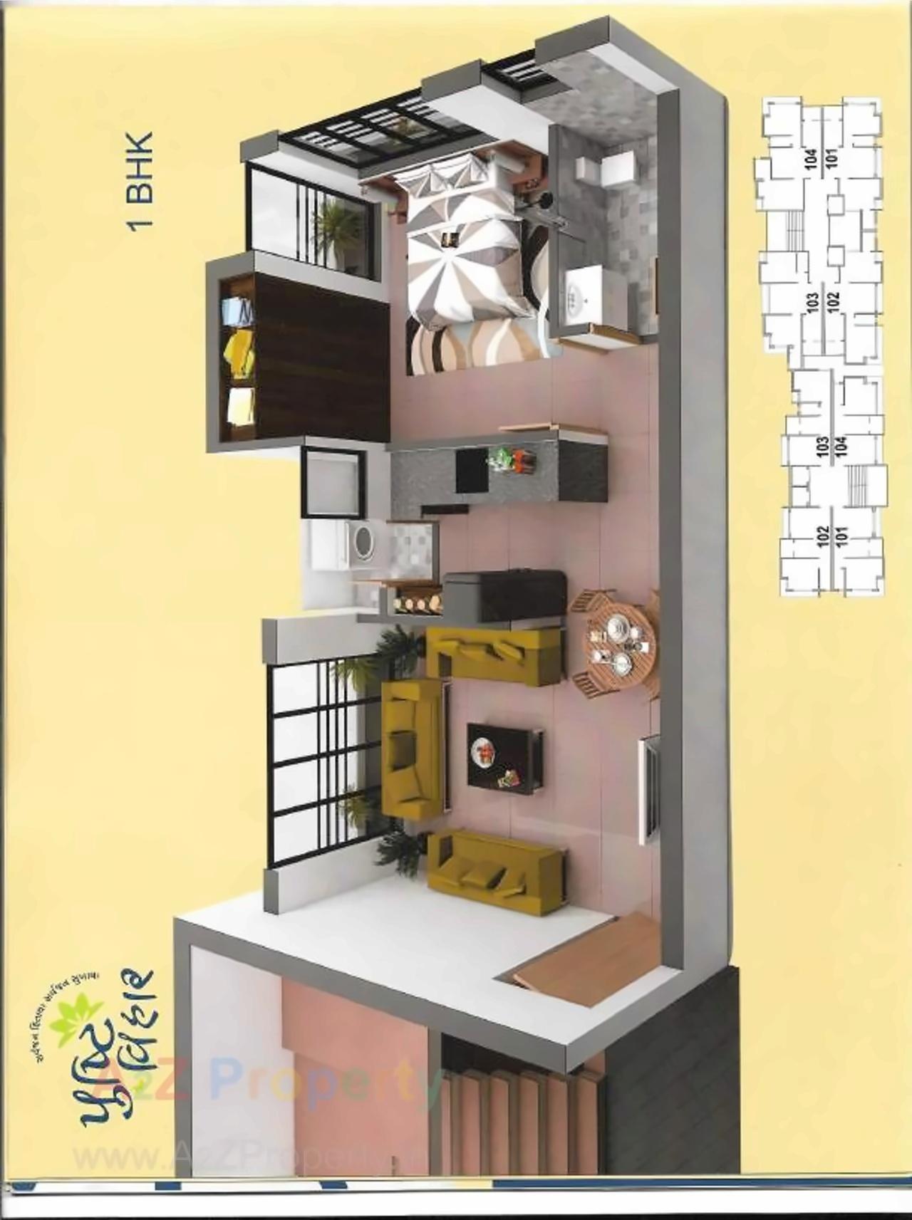 Layout of real estate project Pushtivihar located at Kangashiyali, Rajkot, Gujarat