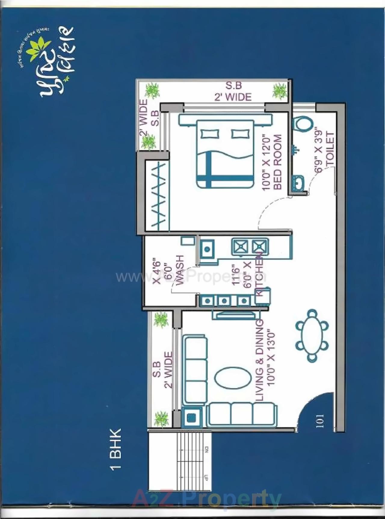 Layout of real estate project Pushtivihar located at Kangashiyali, Rajkot, Gujarat
