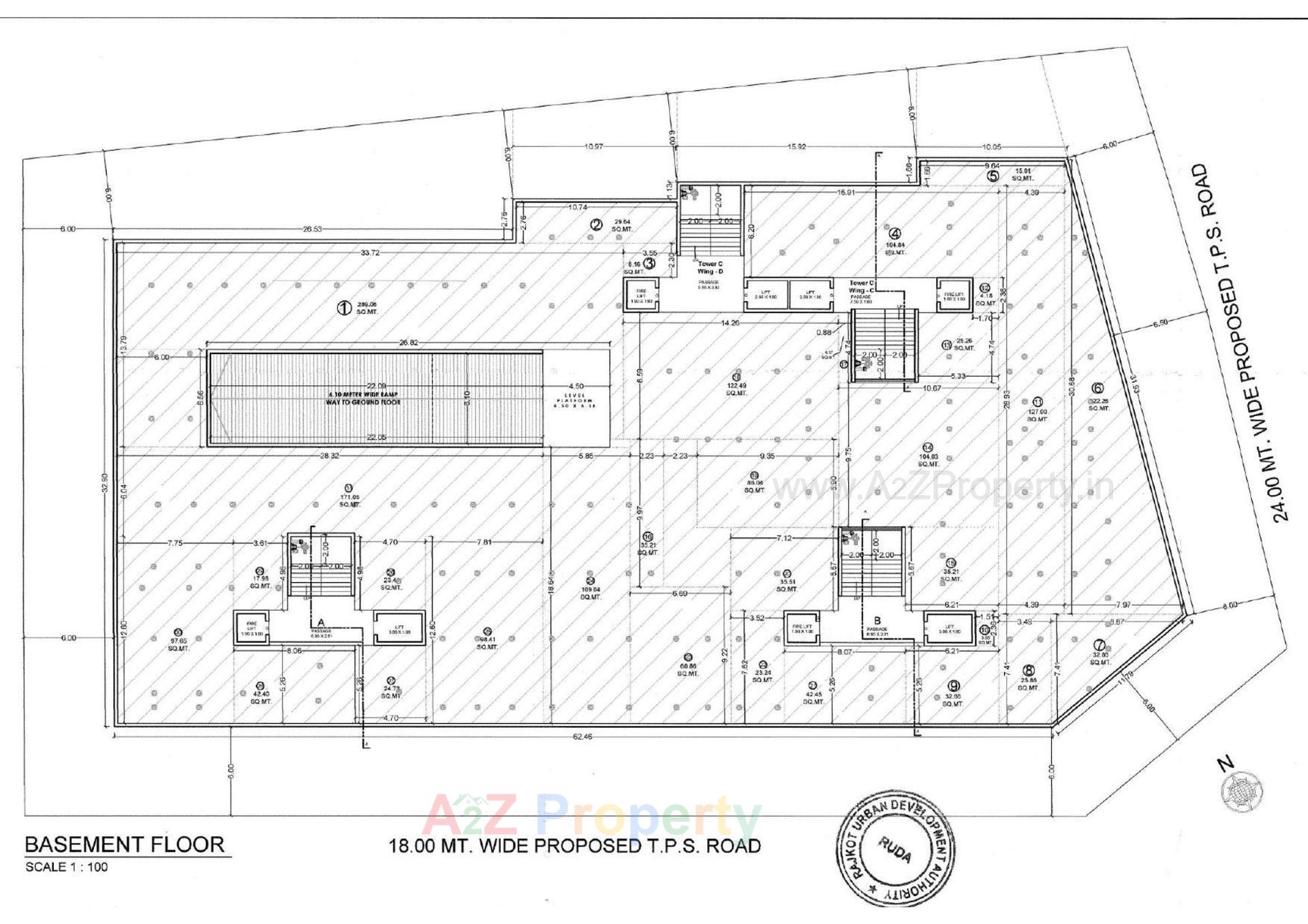 Layout of real estate project Pusti Hills located at Kangashiyali, Rajkot, Gujarat